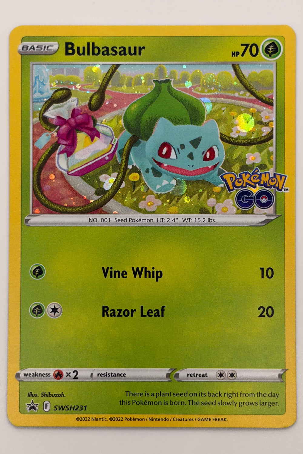 Bulbasaur SWSH231 Cosmos Holo Promo NM
