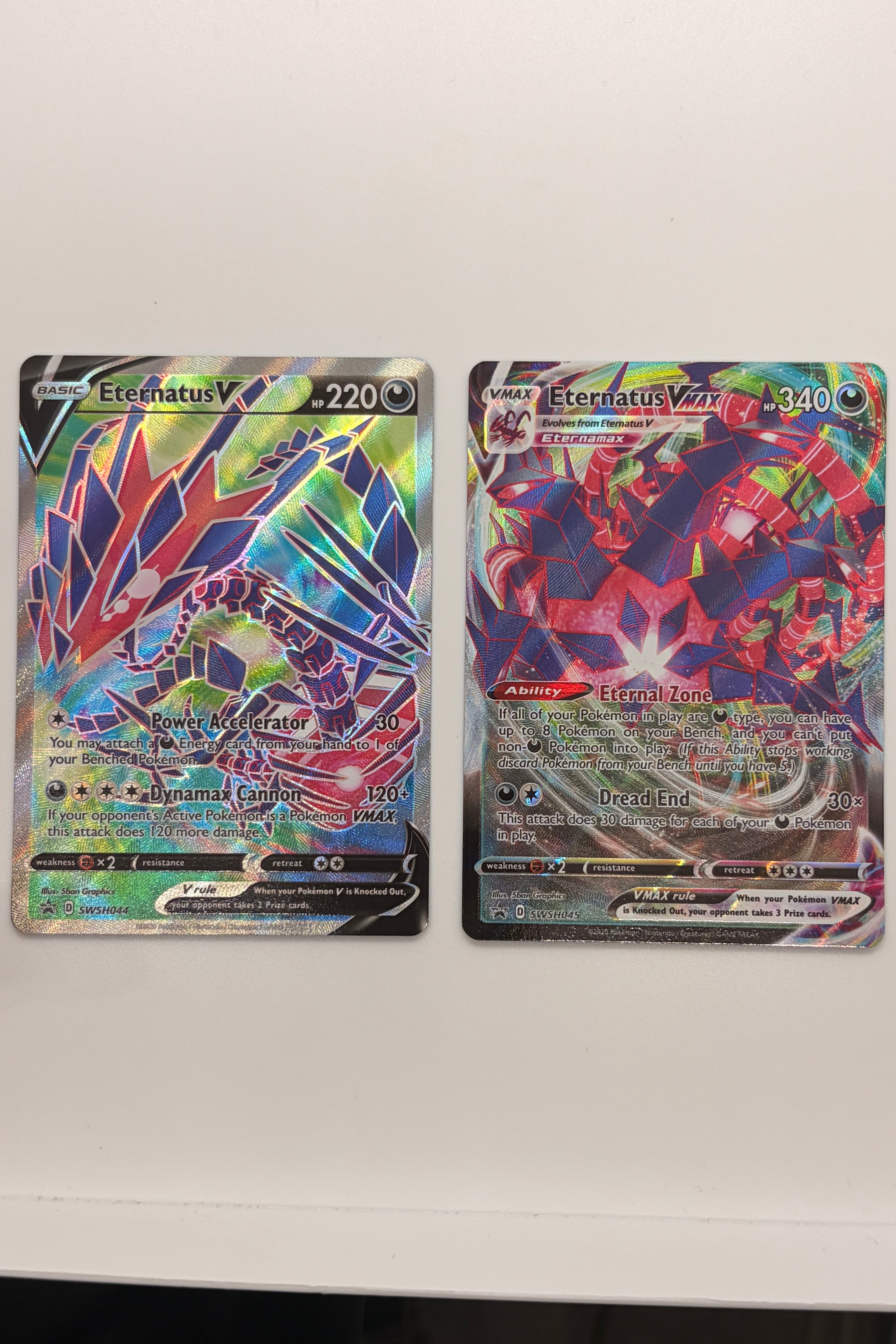 Eternatus Vmax & V - SWSH045 & 044 - Black Star Promo NM