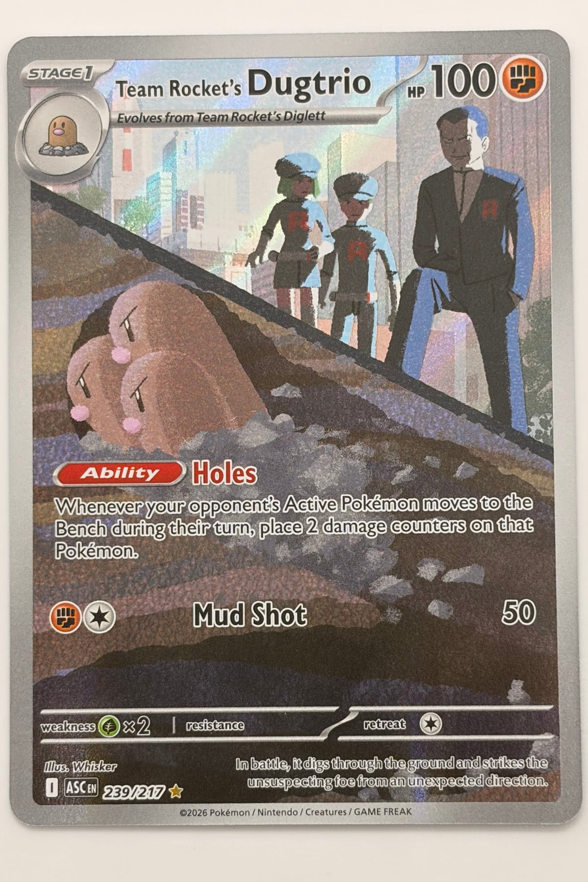 239/217 Team Rocket's Dugtrio - Illustration Rare