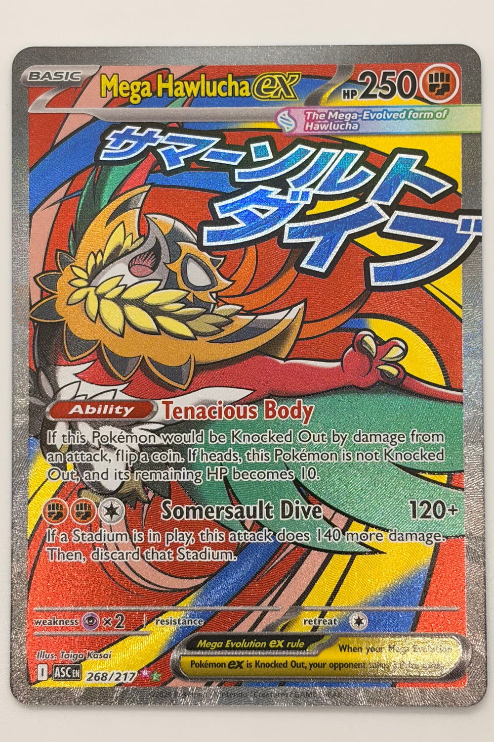 268/217 Mega Hawlucha ex - Mega Attack Rare