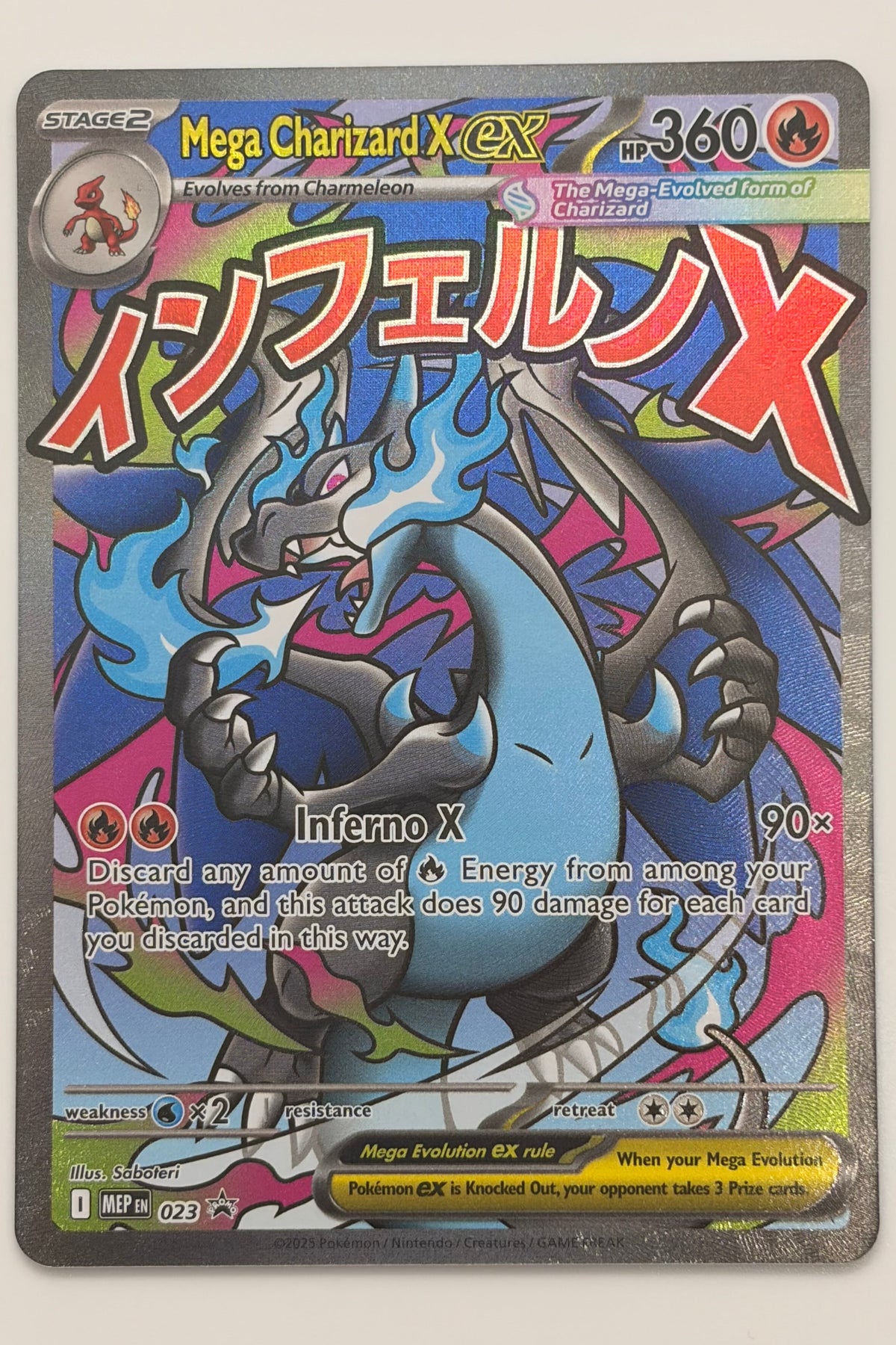 Mega Charizard X ex 023 UPC Black Star PROMO NM