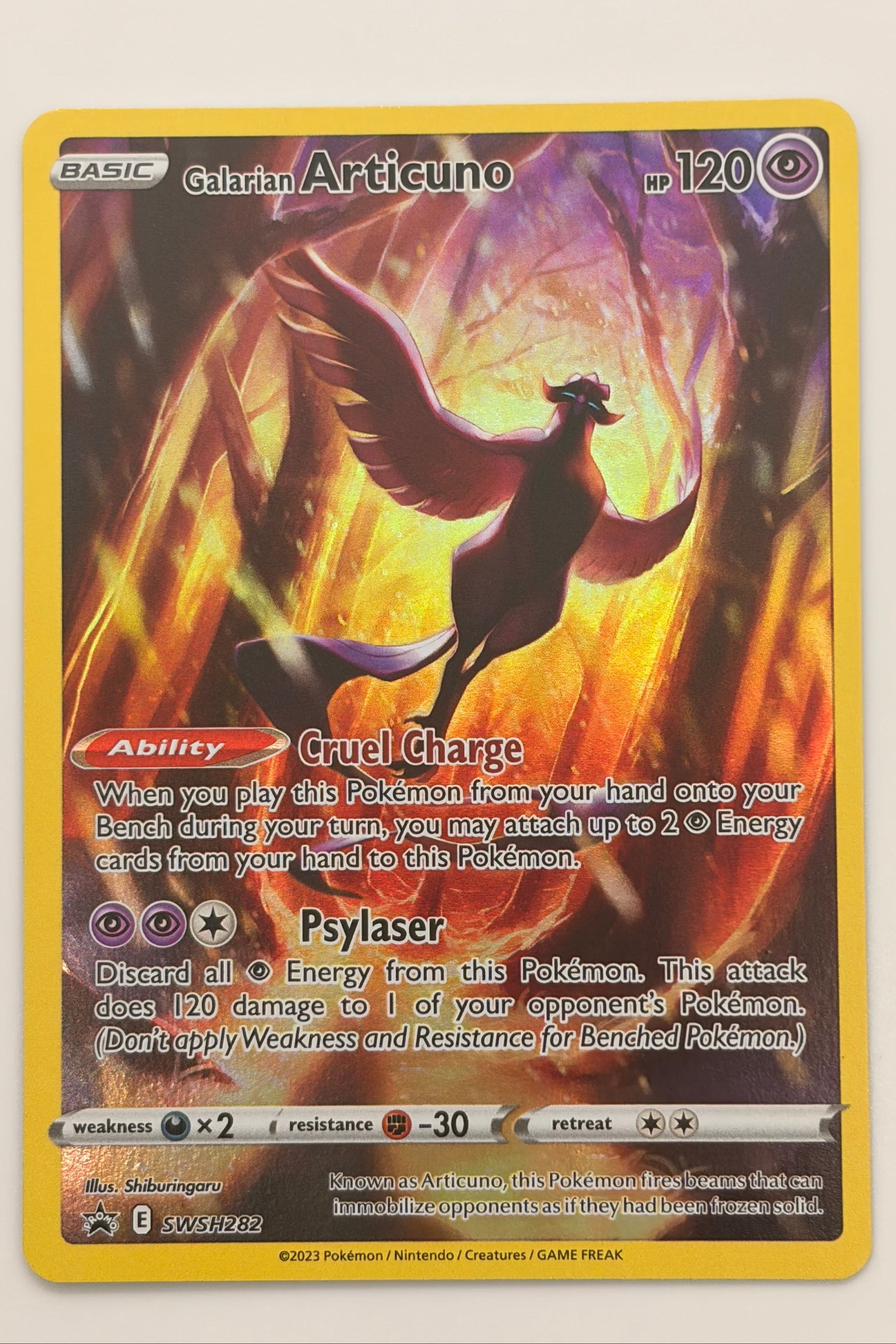 Galarian Articuno SWSH282 Crown Zenith Black Star Promo - NM