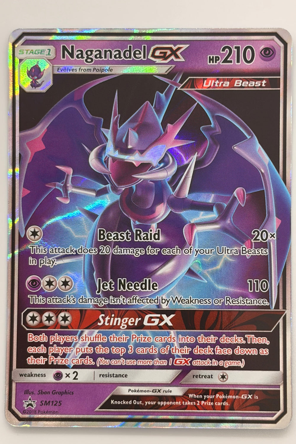 Naganadel GX SM125 Sun & Moon Promo NM