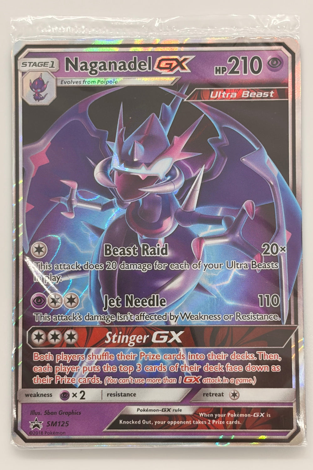Naganadel GX SM125 Sun & Moon Promo Sealed NM