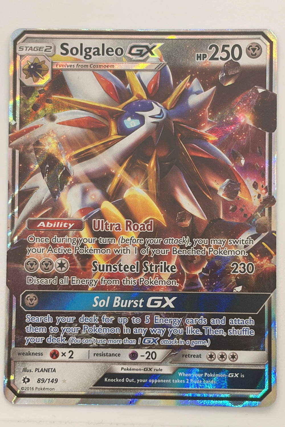 Solgaleo GX 89/149 Sun & Moon Ultra Rare NM