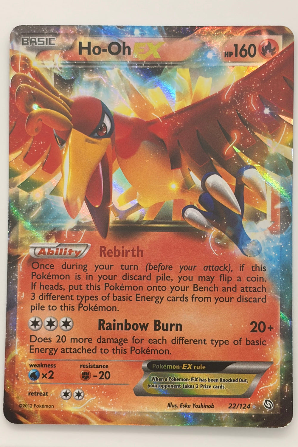 Ho-Oh EX 22/124 Ultra Rare XY Dragons Exalted NM