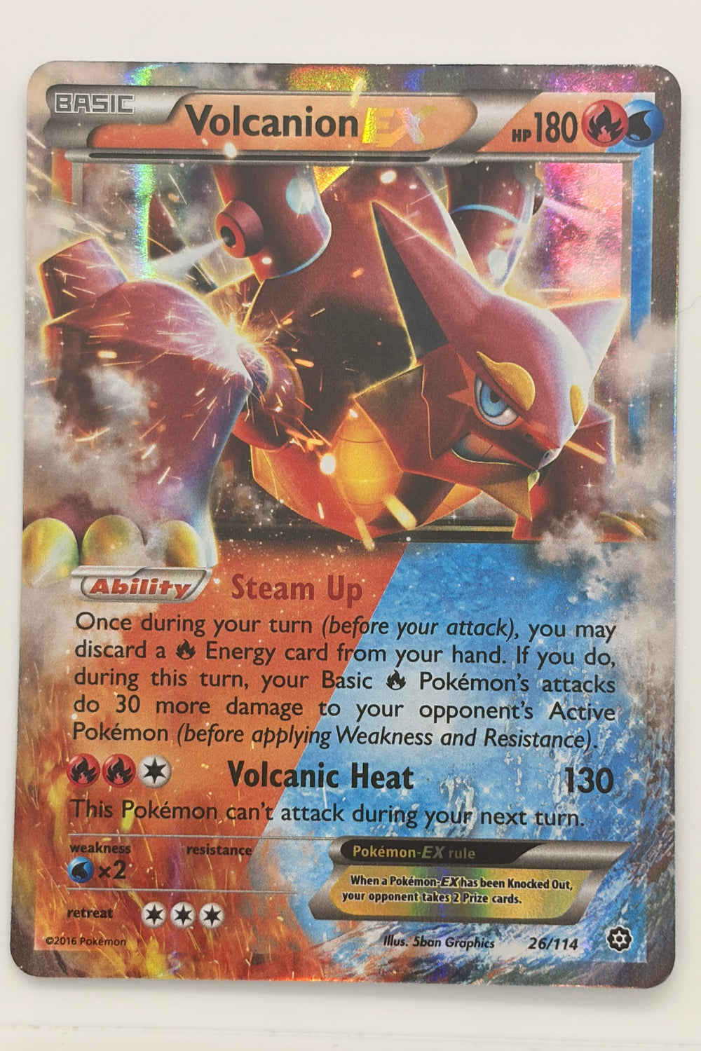 Volcanion EX 26/114 Steam Siege Ultra Rare NM