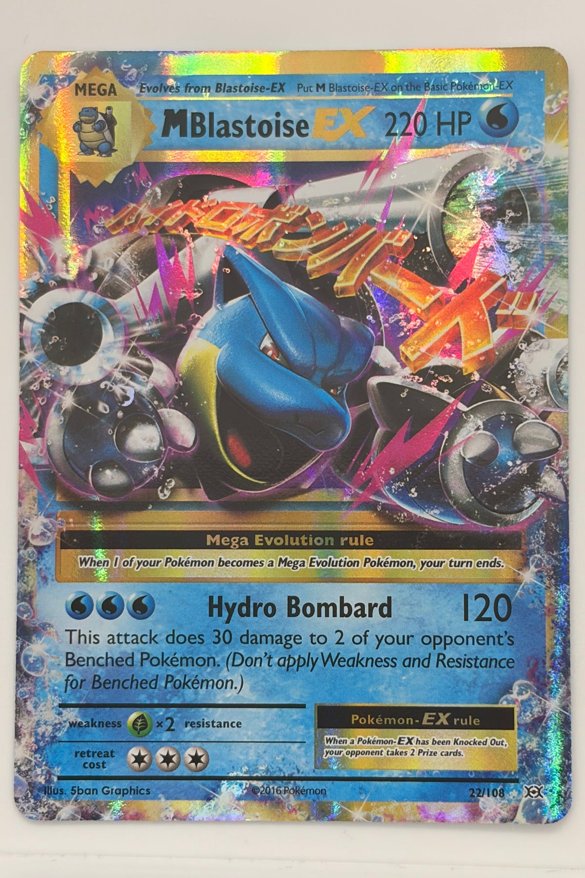 M Blastoise EX 22/108 Evolutions Ultra Rare NM/LP