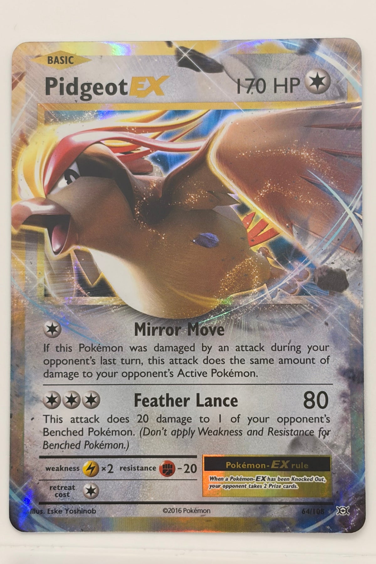 Pidgeot EX 64/108 Evolutions Ultra Rare NM
