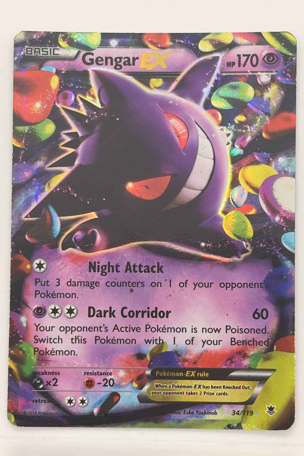 Gengar EX 34/119 Phantom Forces Ultra Rare HP