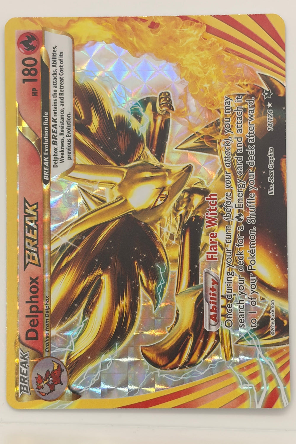 Delphox BREAK 14/124 XY Fates Collide Ultra Rare NM