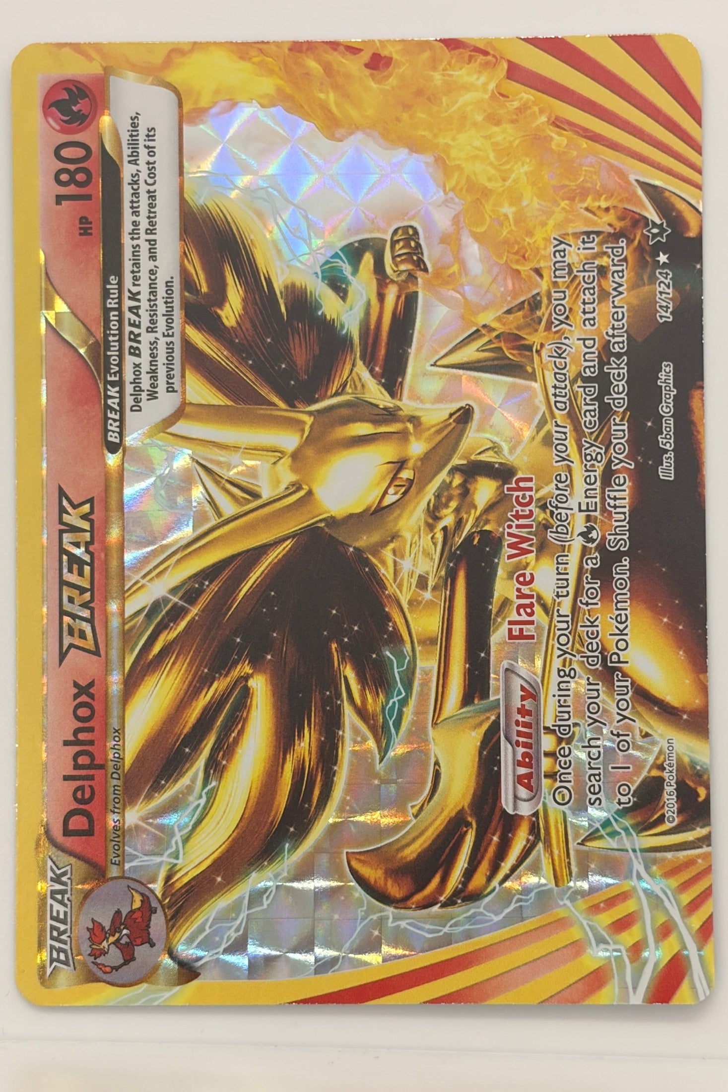 Delphox BREAK 14/124 XY Fates Collide Ultra Rare NM