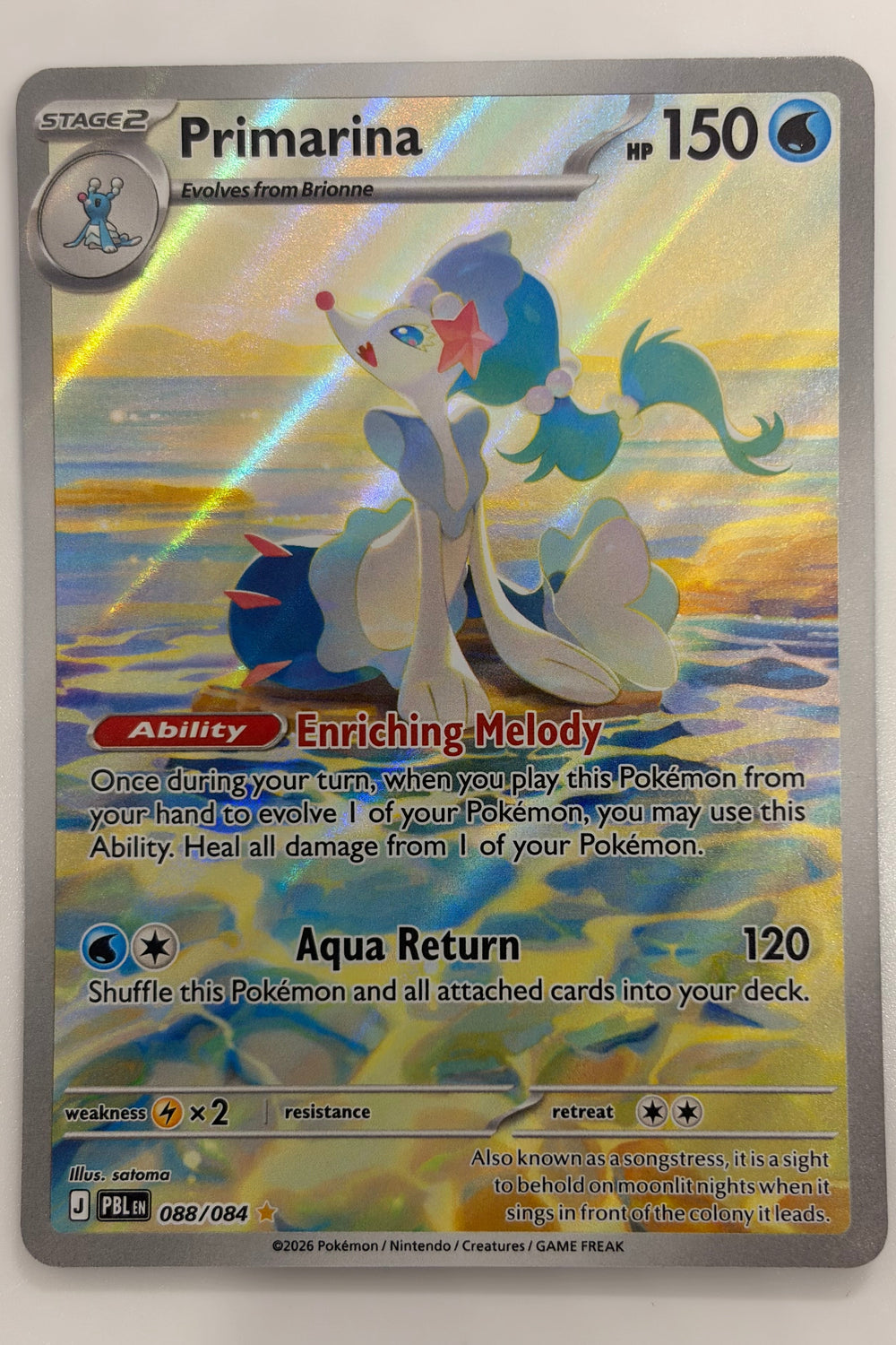 088/084 Primarina - Illustration Rare