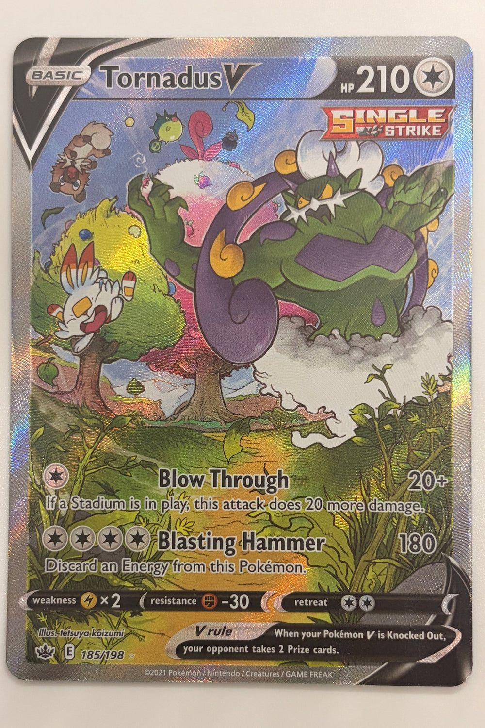 185/198 Tornadus V - Rare Ultra