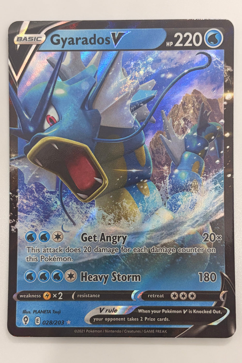 028/203 Gyarados V - Rare Holo V