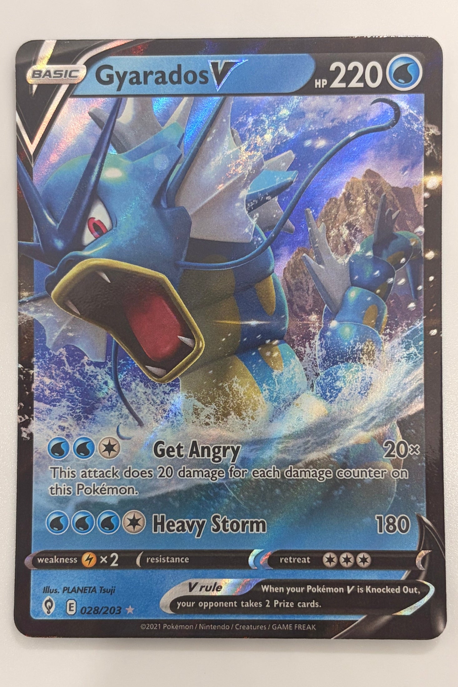 028/203 Gyarados V - Rare Holo V