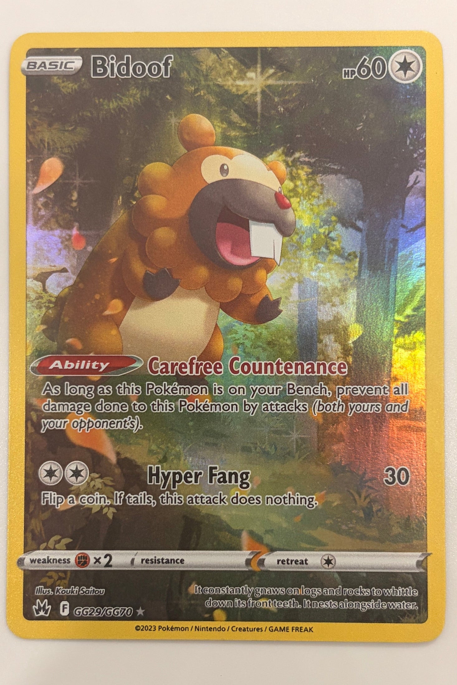 GG29/GG70 Bidoof - Rare Holo