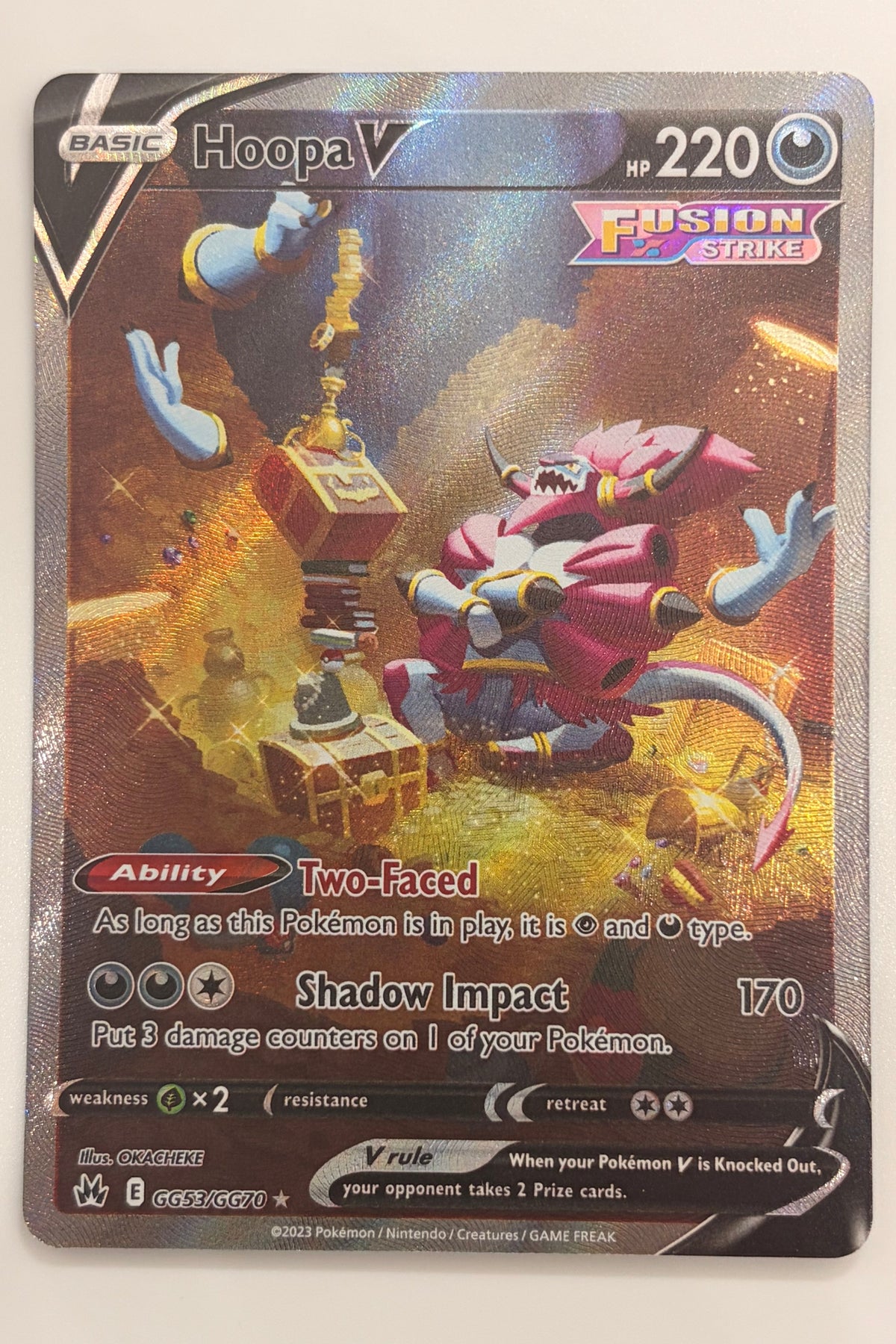 GG53/GG70 Hoopa V - Holo Rare V