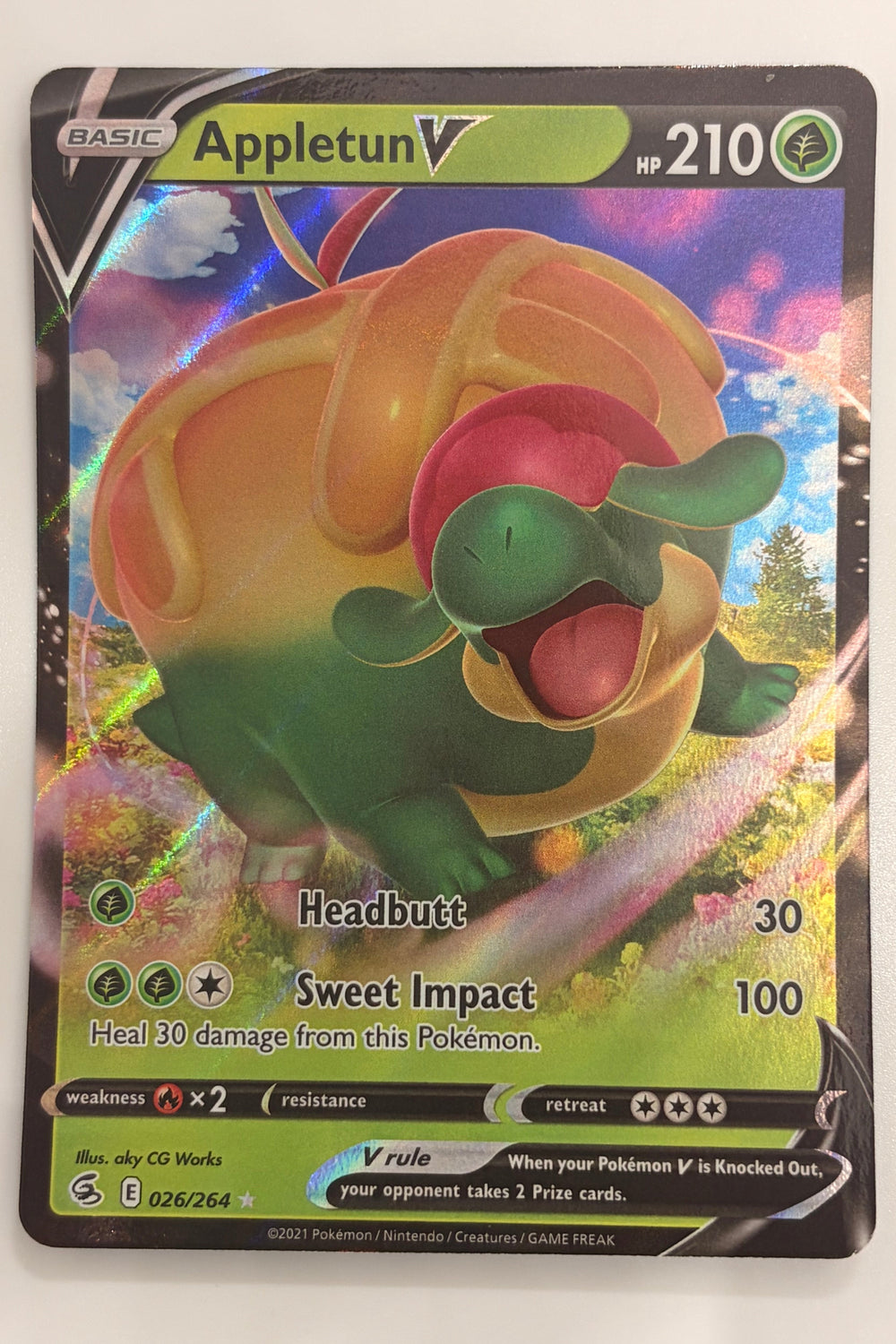 026/264 Appletun V - Rare Holo V