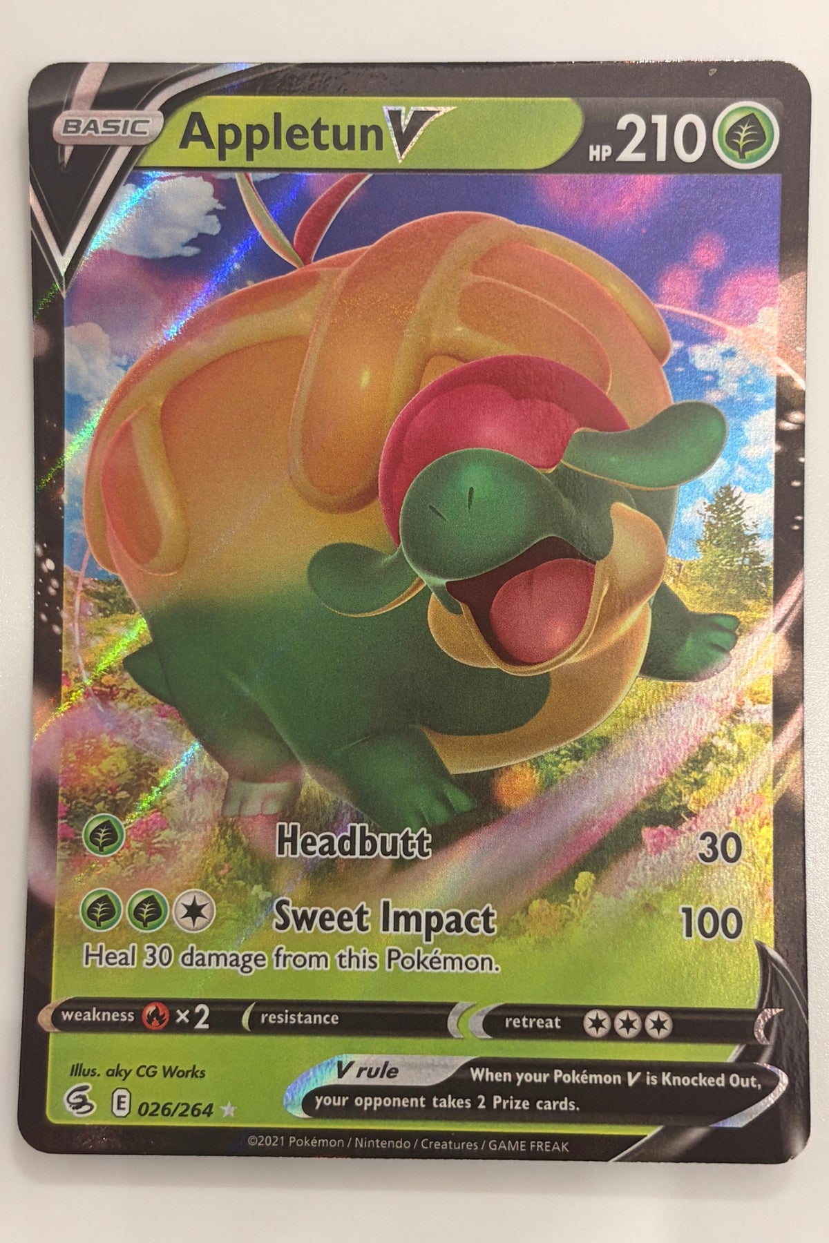 026/264 Appletun V - Rare Holo V