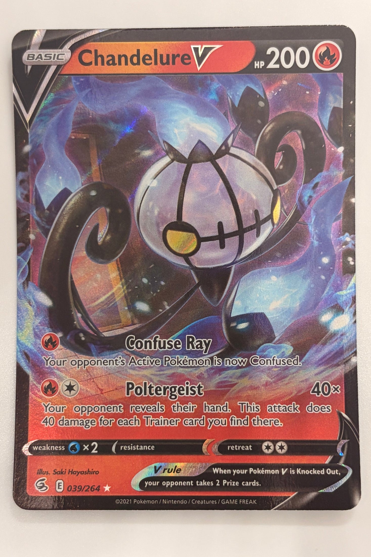039/264 Chandelure V - Rare Holo V