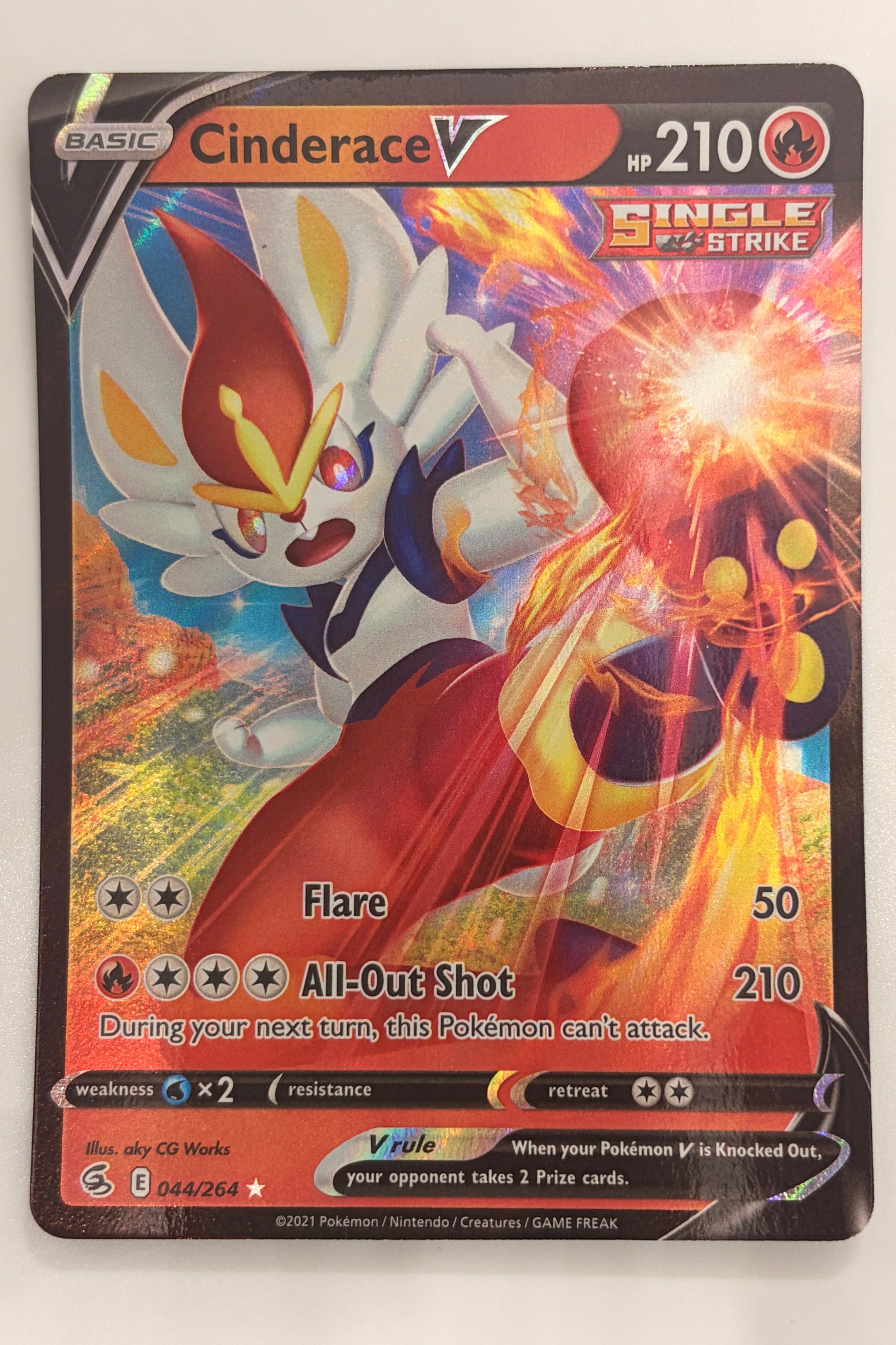 044/264 Cinderace V - Rare Holo V