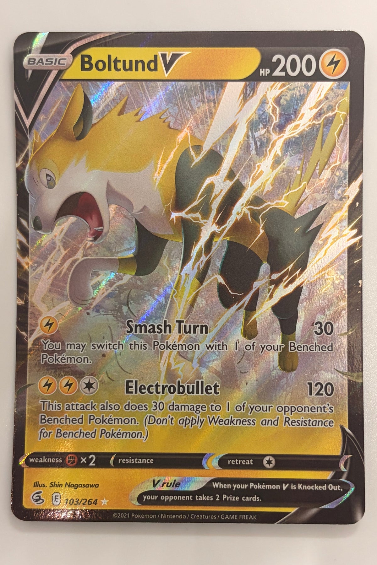 103/264 Boltund V - Rare Holo V