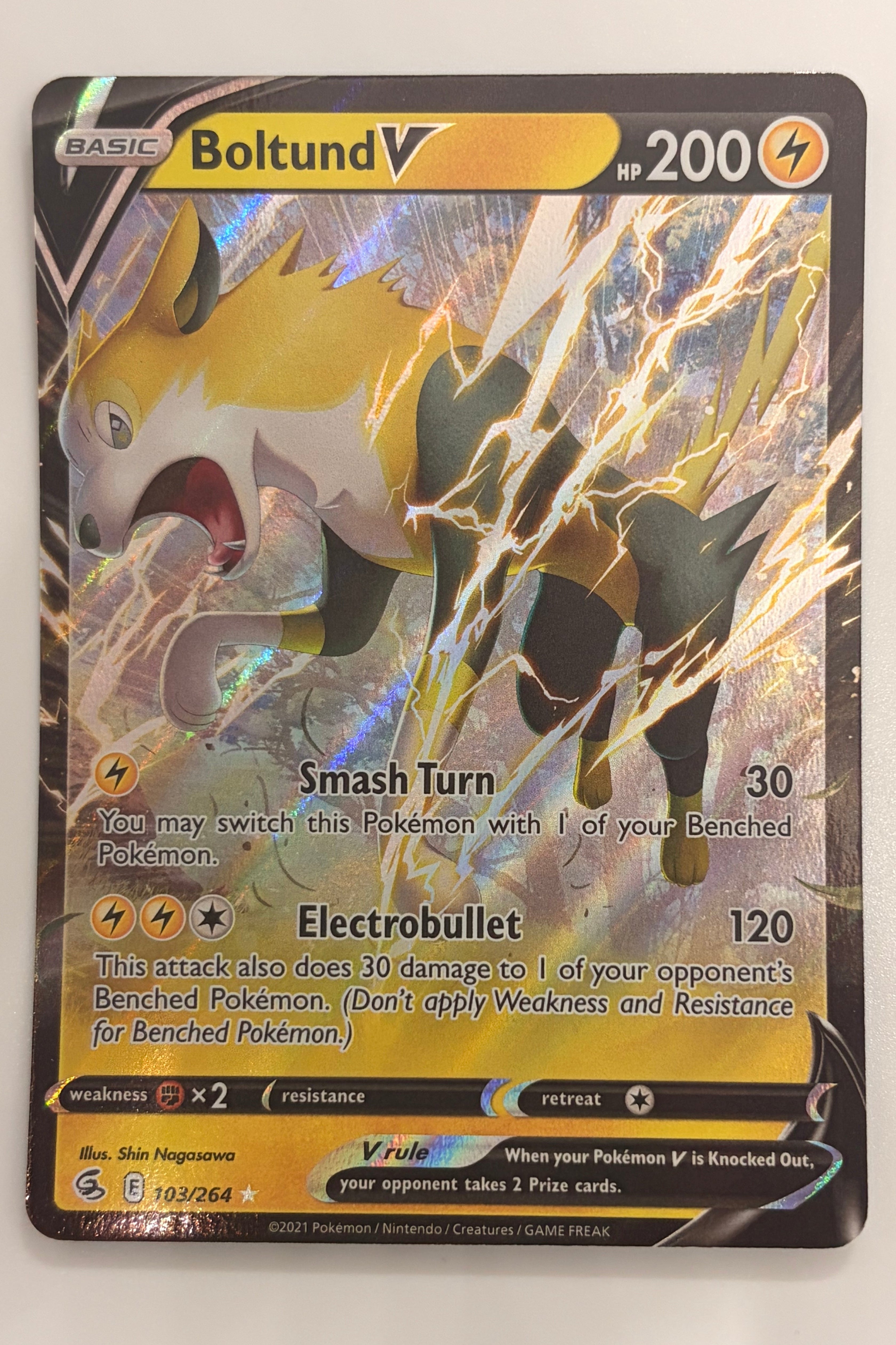 103/264 Boltund V - Rare Holo V