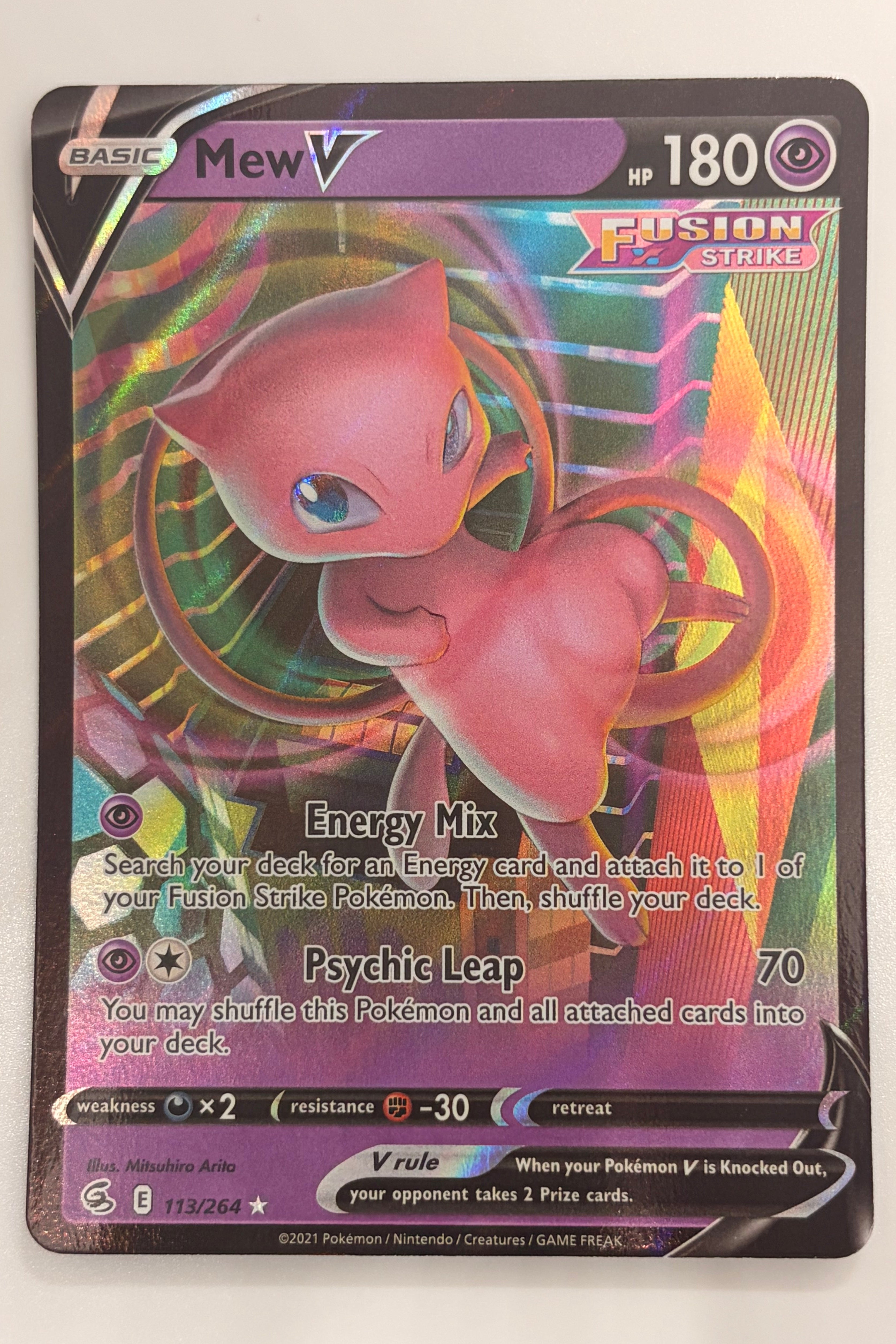 113/264 Mew V - Rare Holo V