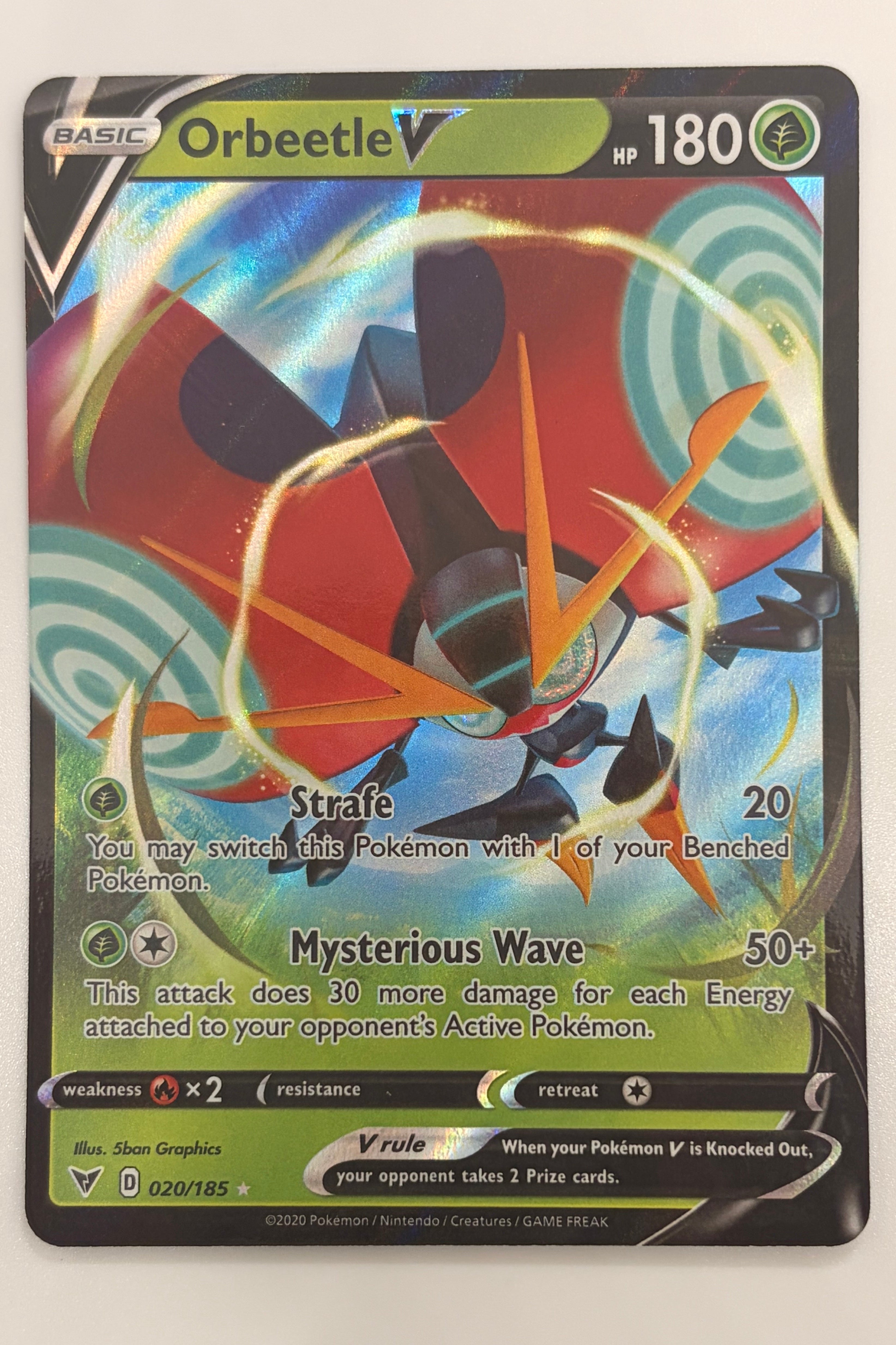 020/185 Orbeetle V - Rare Holo V