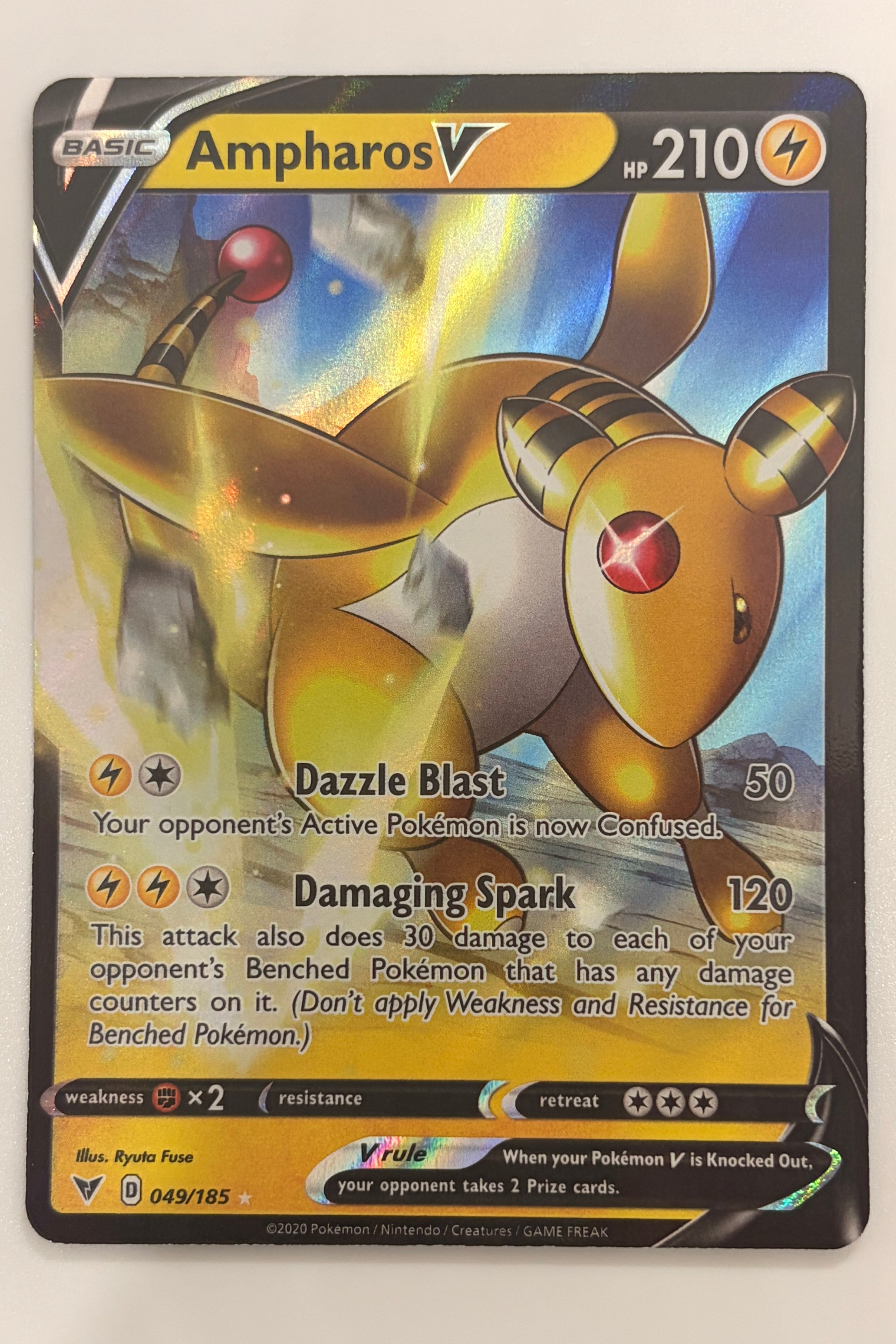 049/185 Ampharos V - Rare Holo V