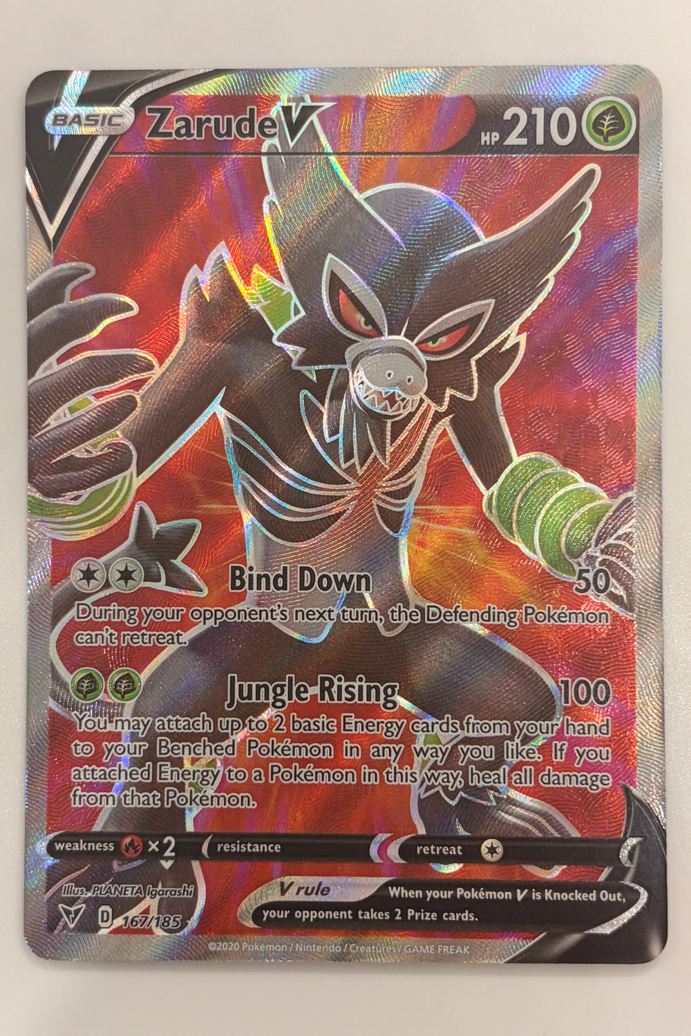 167/185 Zarude V - Rare Ultra