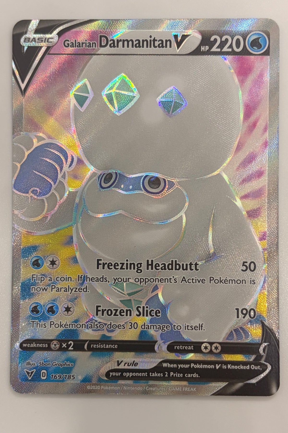 169/185 Galarian Darmanitan V - Rare Ultra