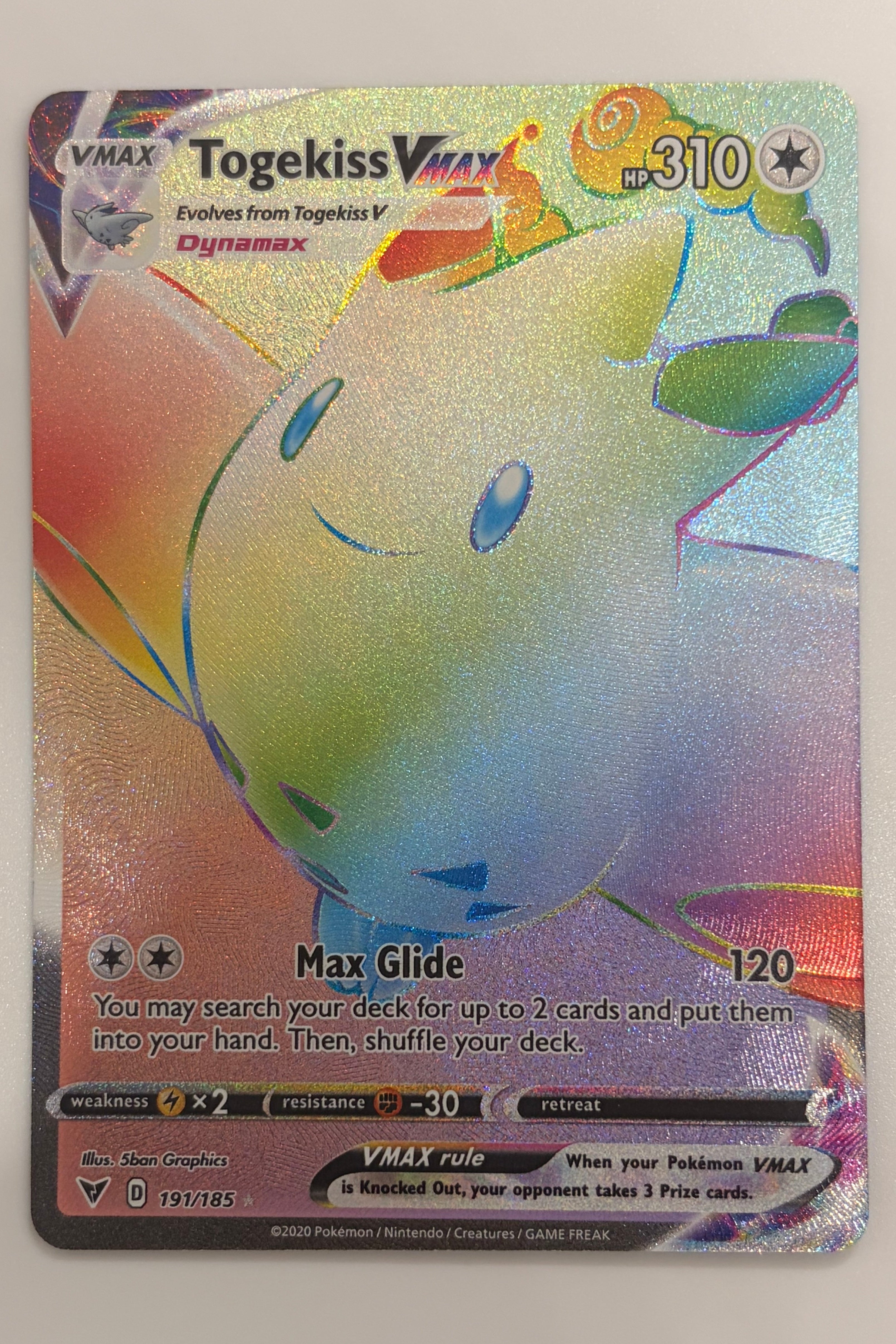 191/185 Togekiss VMAX - Rare Rainbow