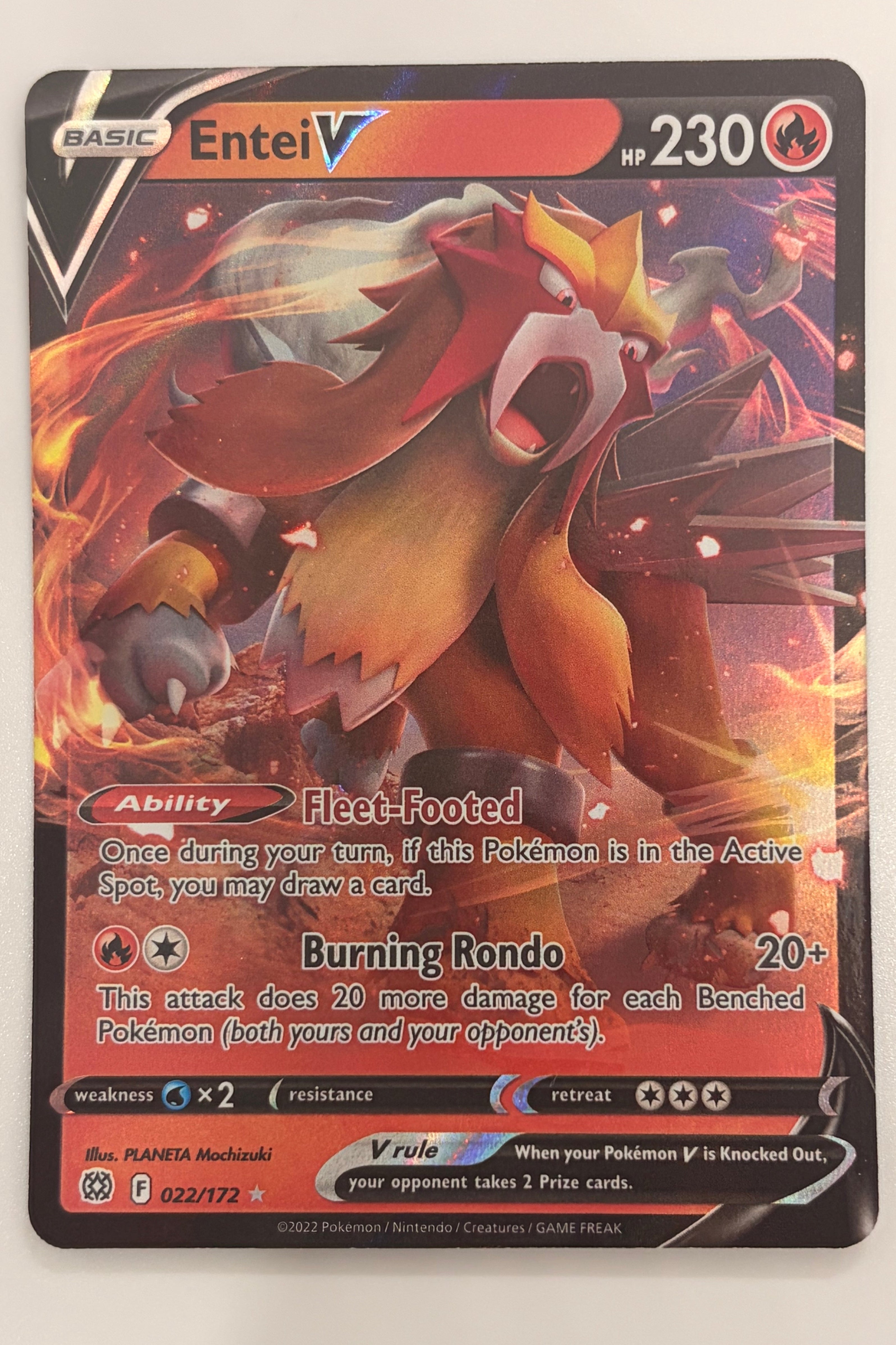 022/172 Entei V - Rare Holo V
