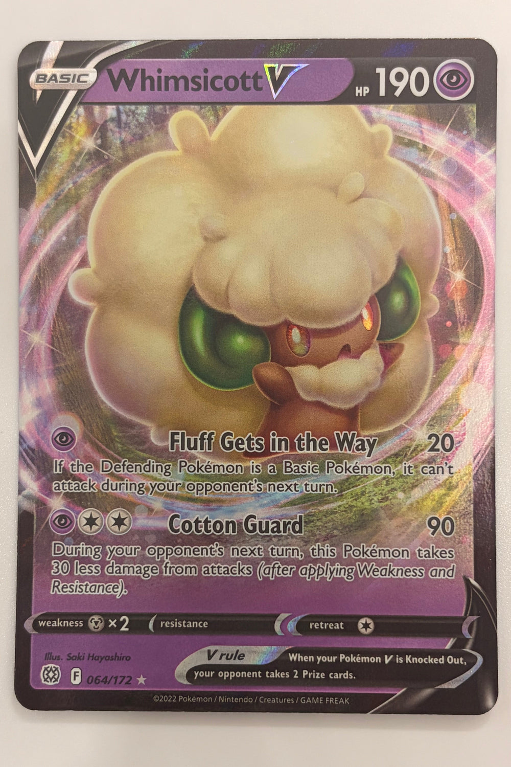 064/172 Whimsicott V - Rare Holo V