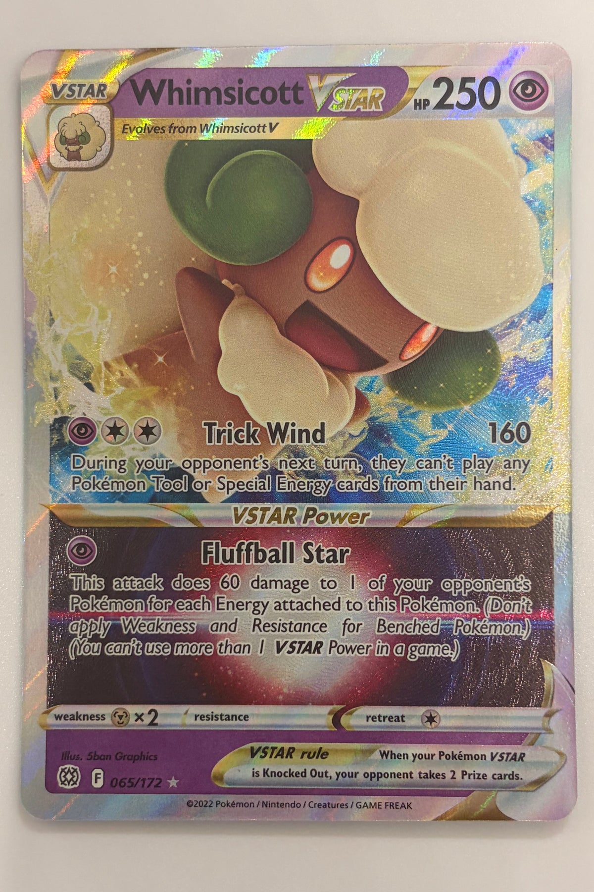 065/172 Whimsicott VSTAR - Rare Holo VSTAR