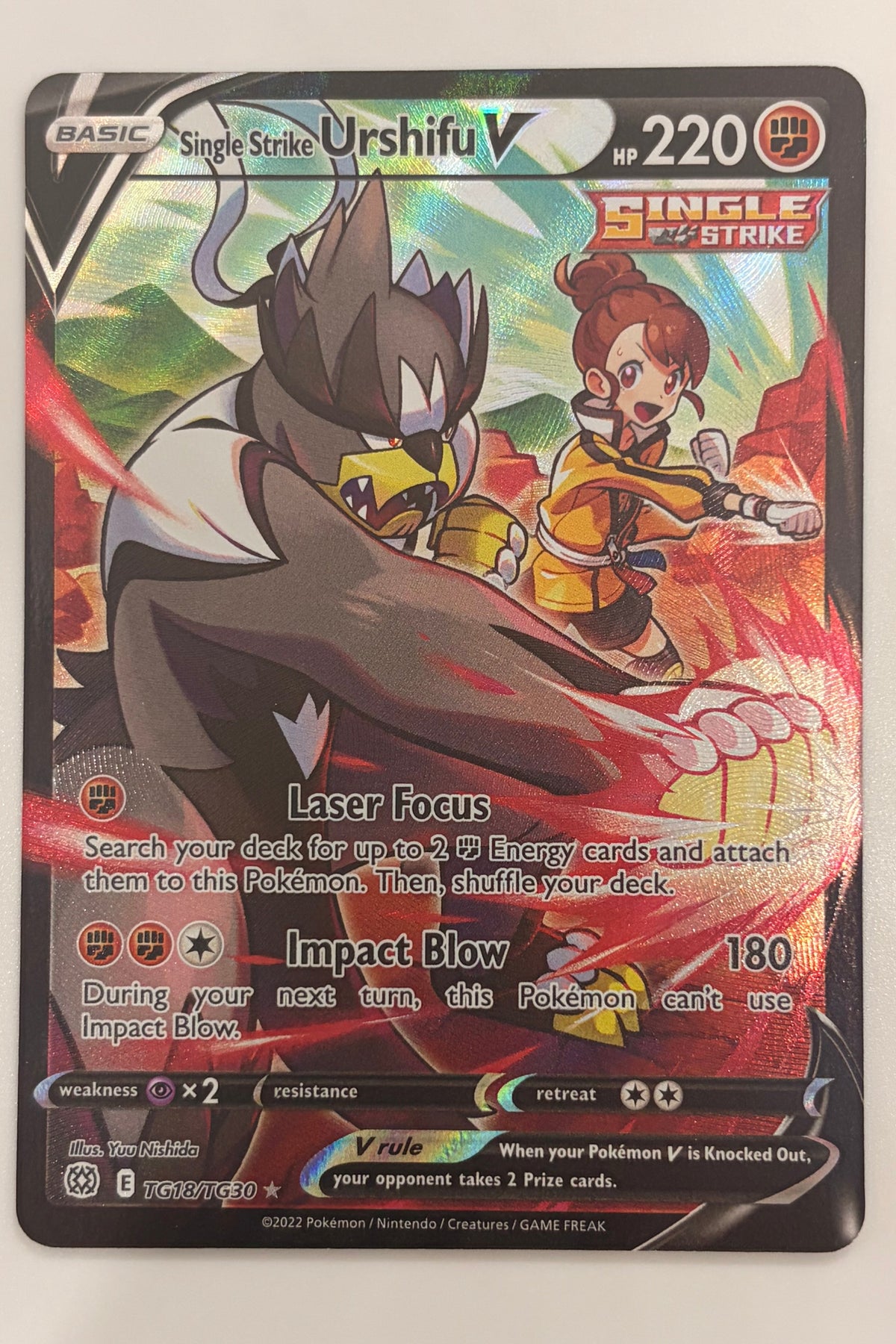 TG18/TG30 Single Strike Urshifu V - Rare Holo V