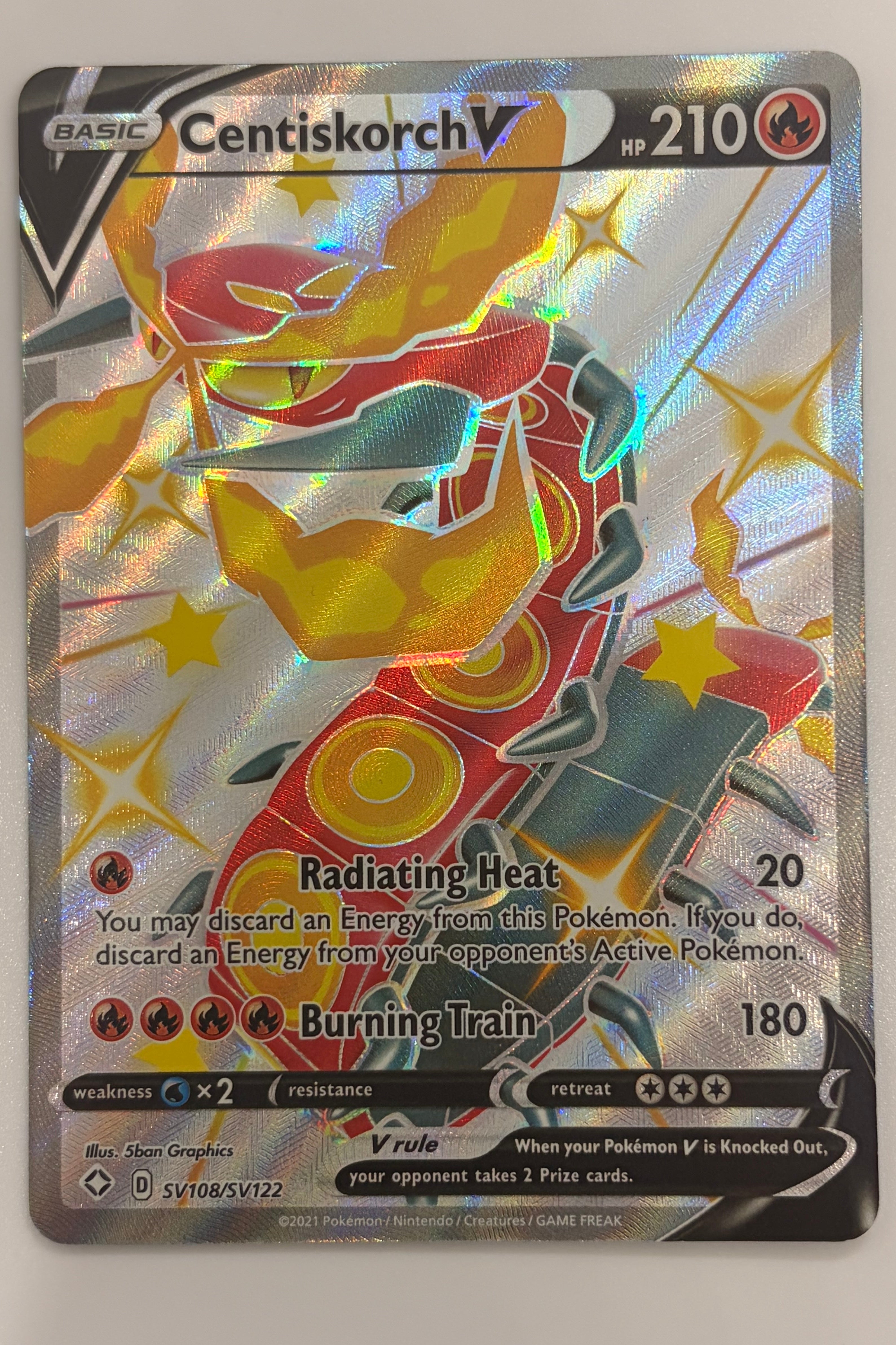 SV108/SV122 Centiskorch V - Rare Shiny V