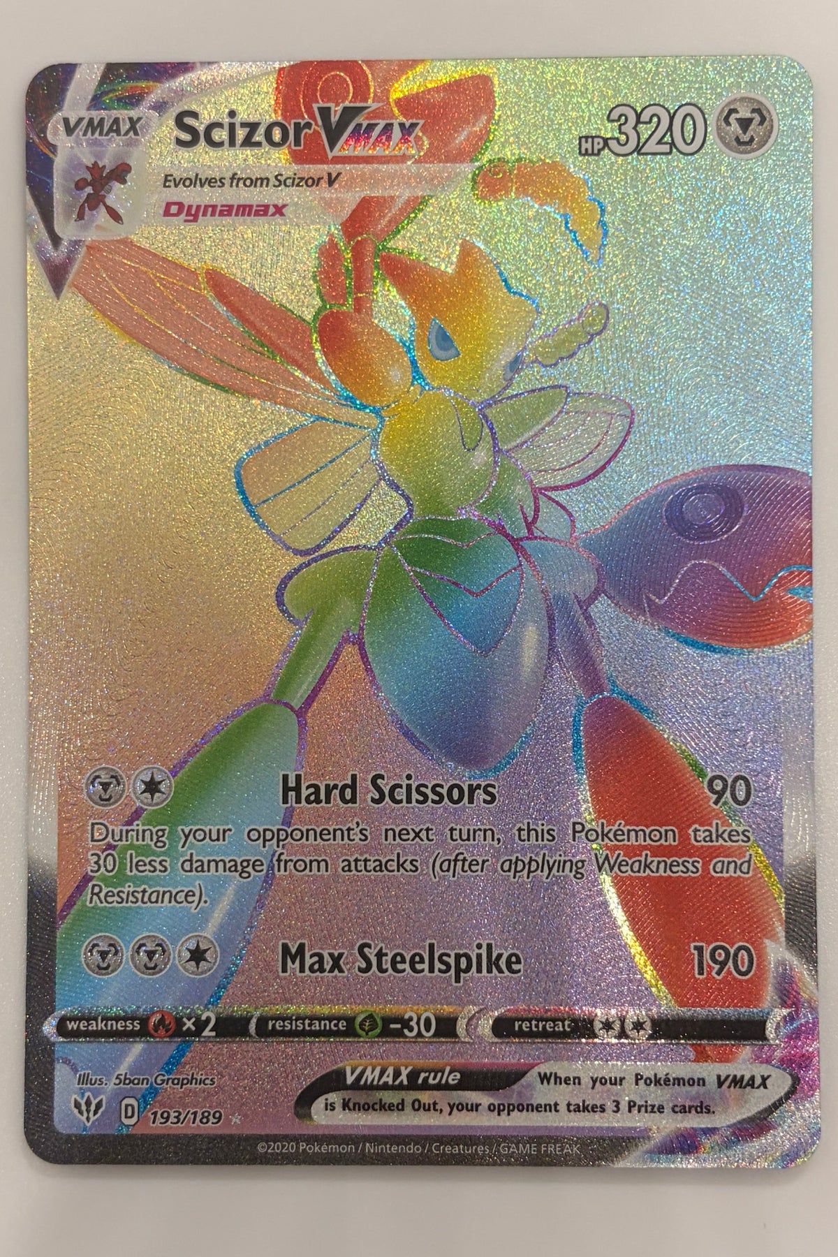 193/189 Scizor VMAX - Rare Rainbow