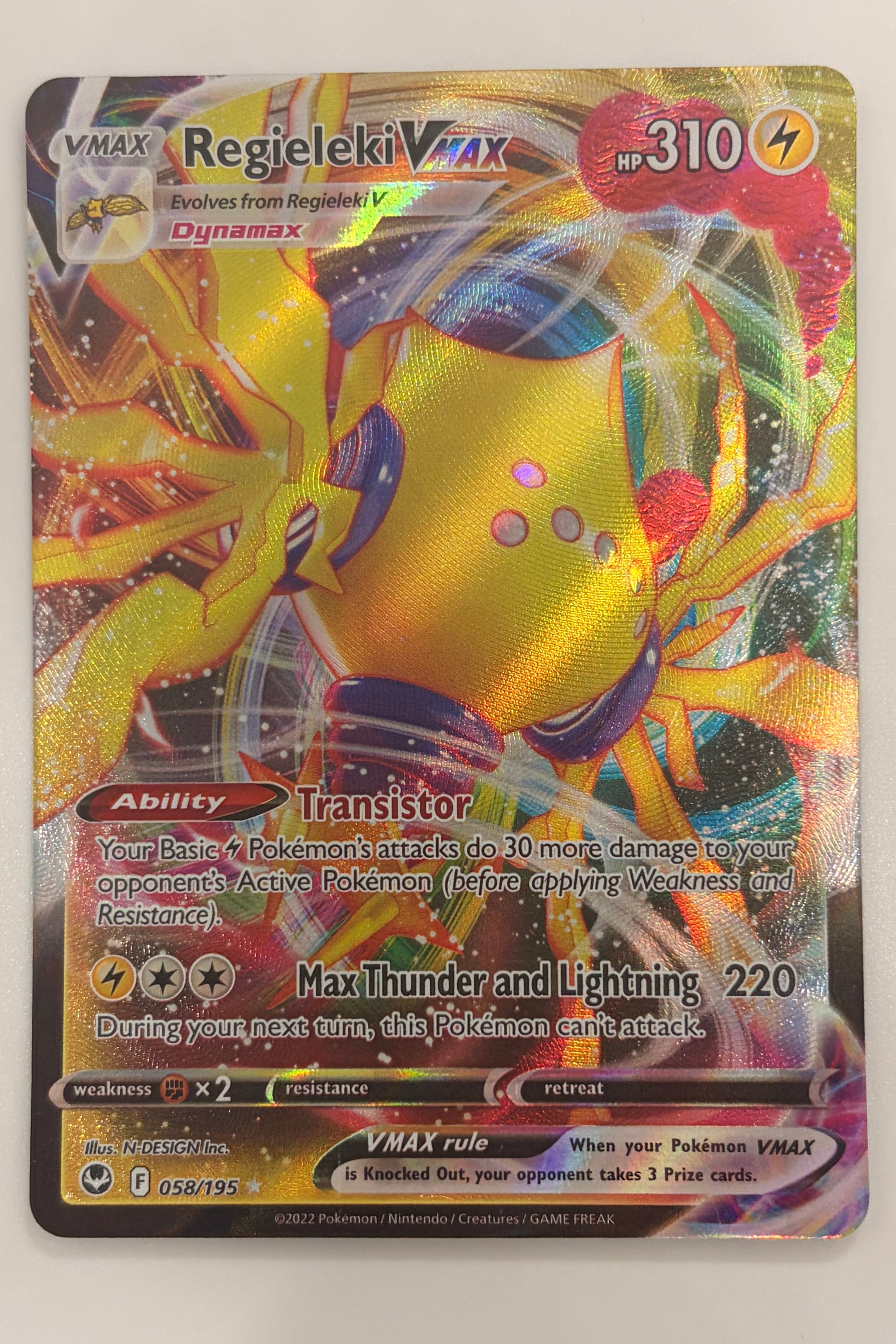 058/195 Regieleki VMAX - Holo Rare VMAX