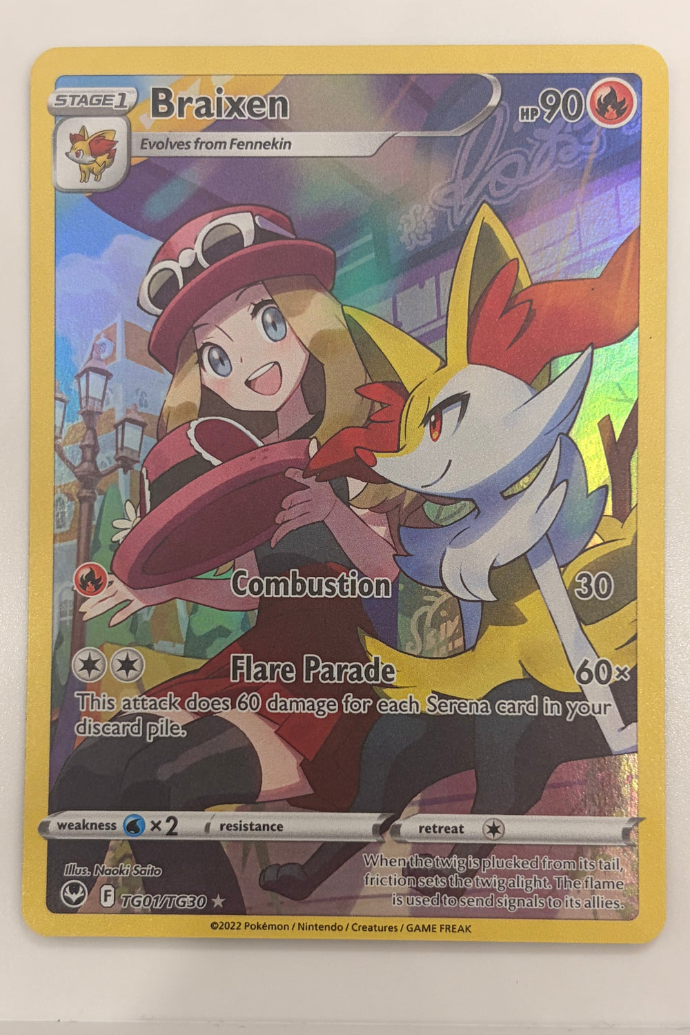 TG01/TG30 Braixen - Rare Holo