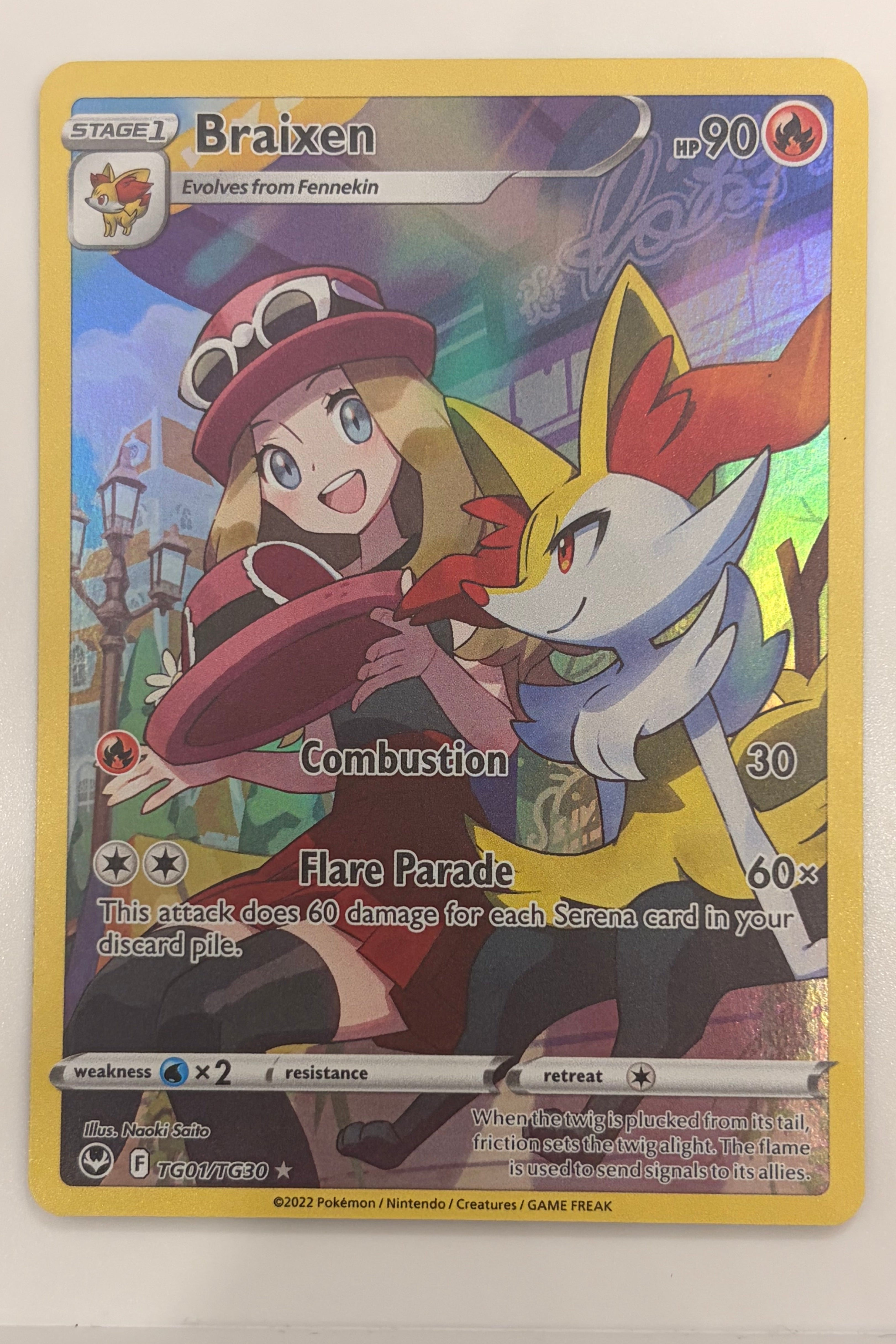TG01/TG30 Braixen - Rare Holo
