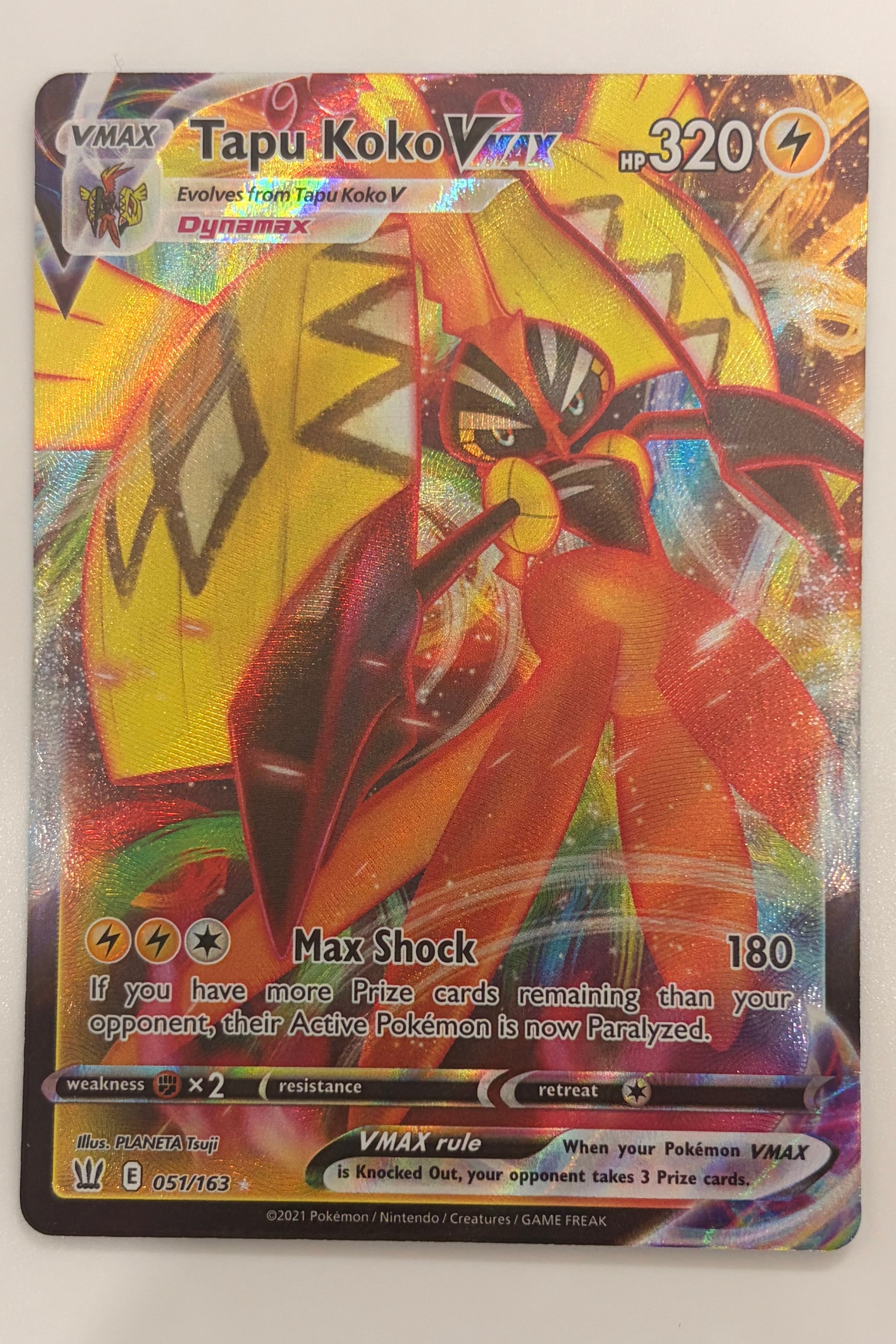 051/163 Tapu Koko VMAX - Rare Holo VMAX