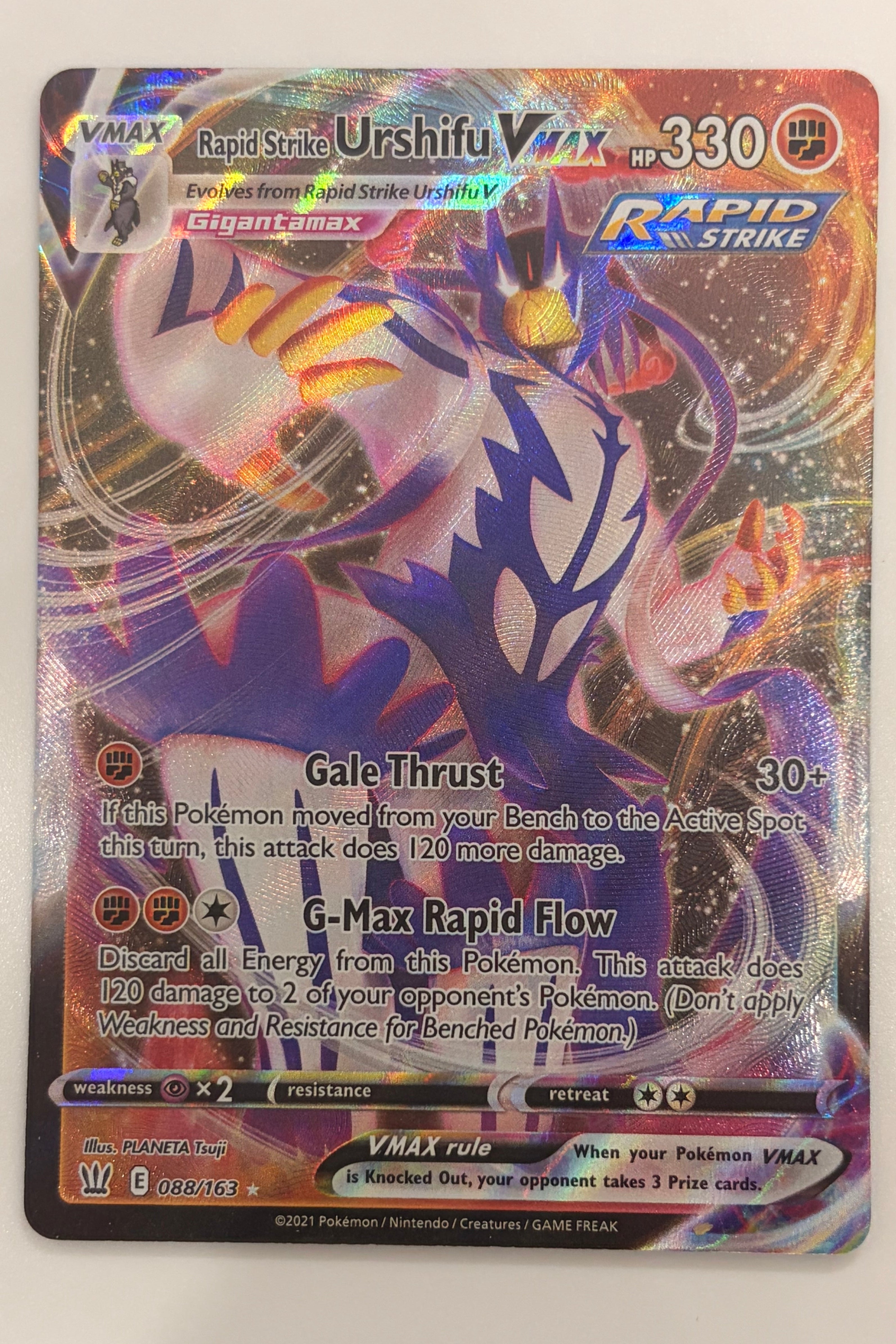 088/163 Rapid Strike Urshifu VMAX - Rare Holo VMAX