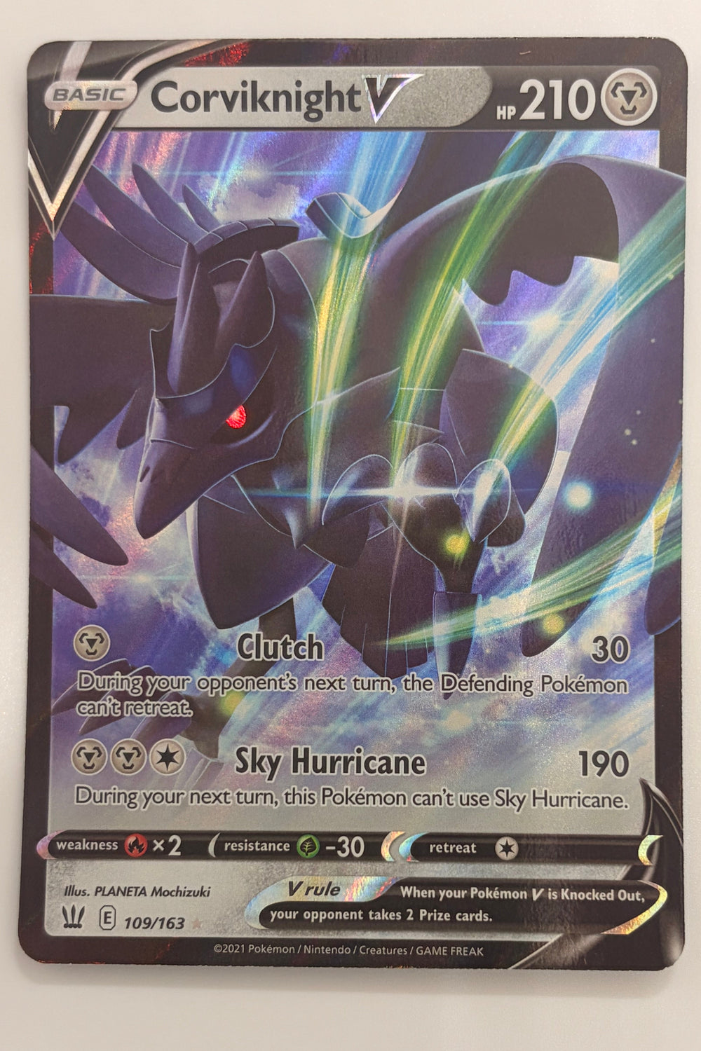 109/163 Corviknight V - Rare Holo V
