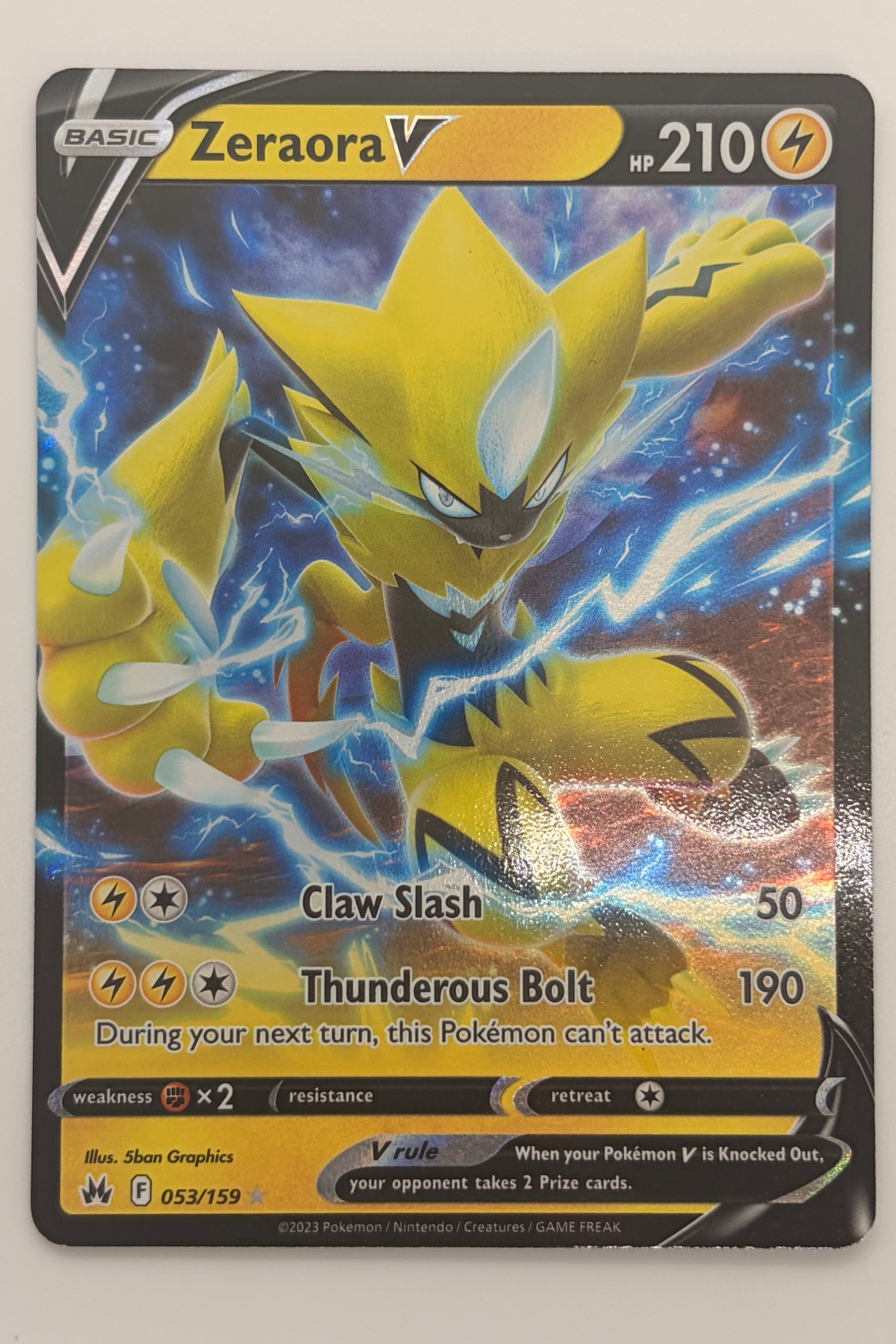 053/159 Zeraora V - Holo Rare V