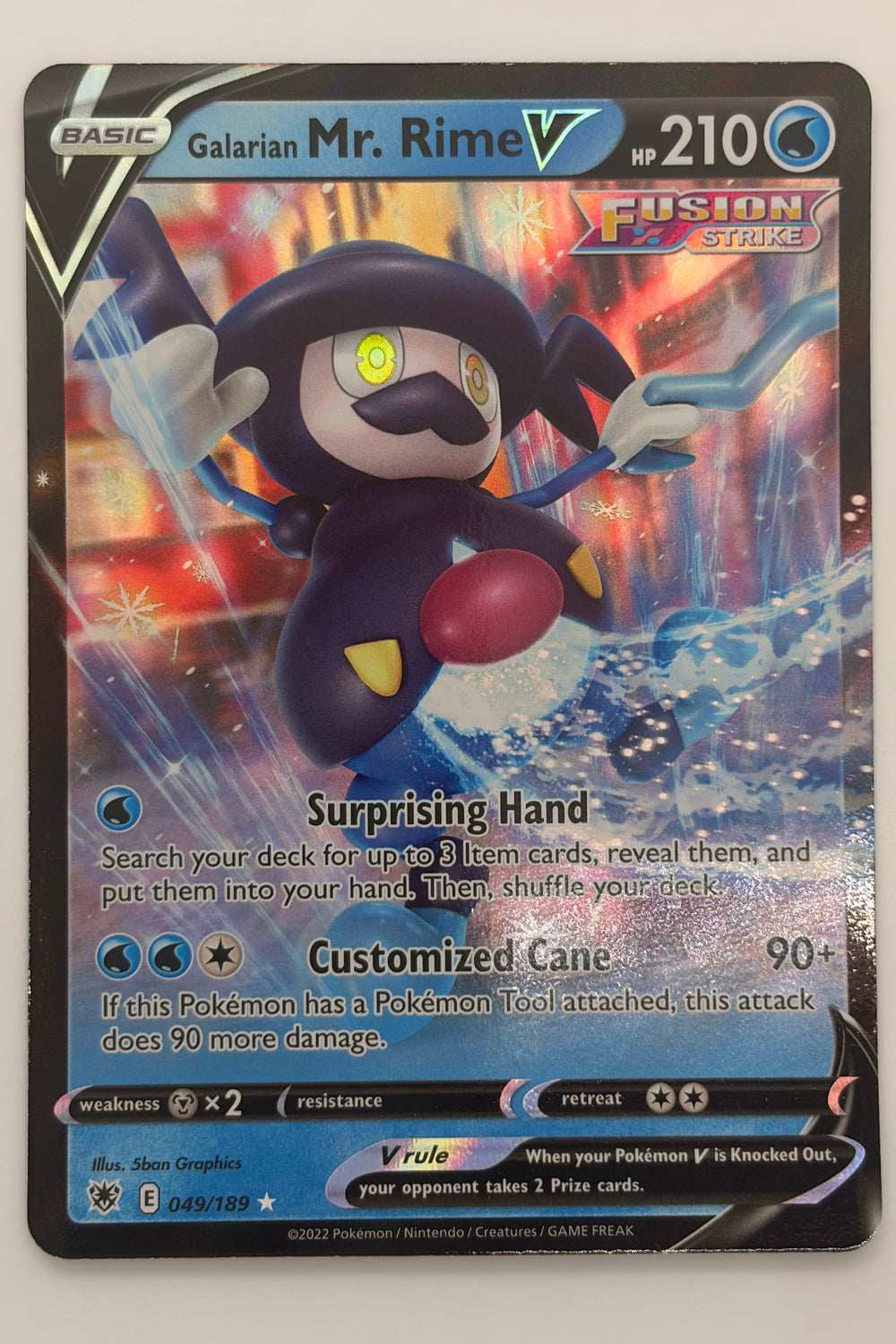 049/189 Galarian Mr. Rime V - Rare Holo V