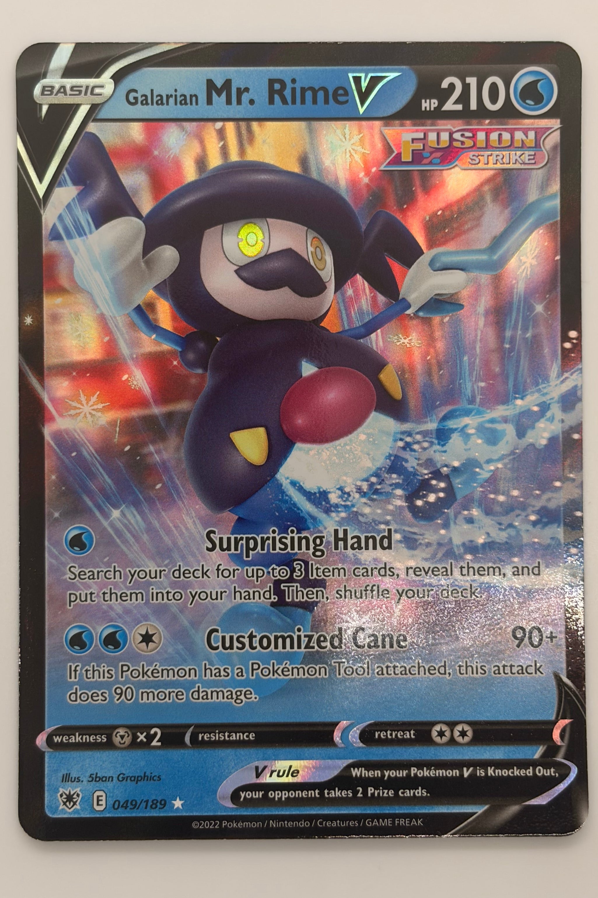 049/189 Galarian Mr. Rime V - Rare Holo V