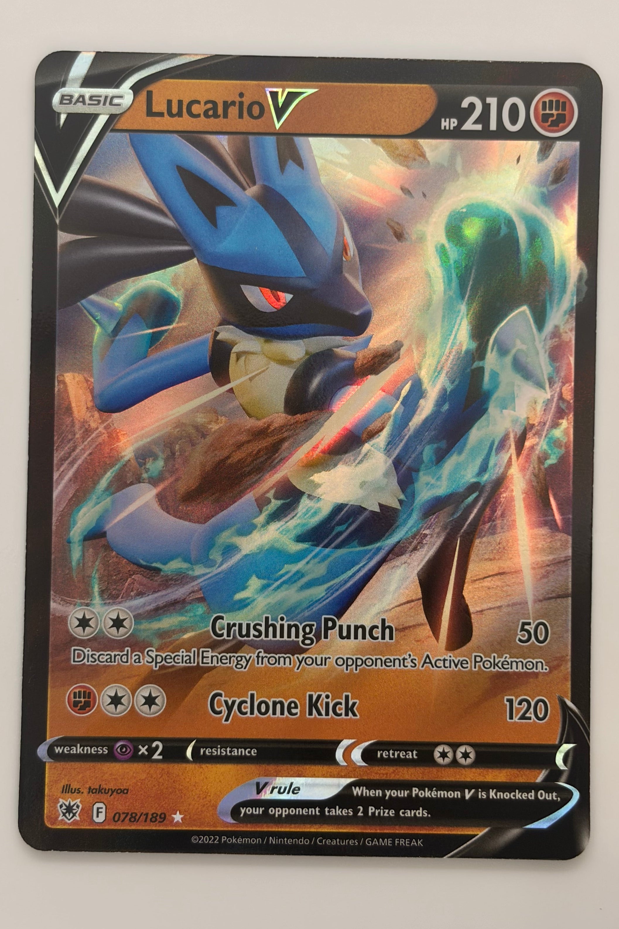 078/189 Lucario V - Rare Holo V